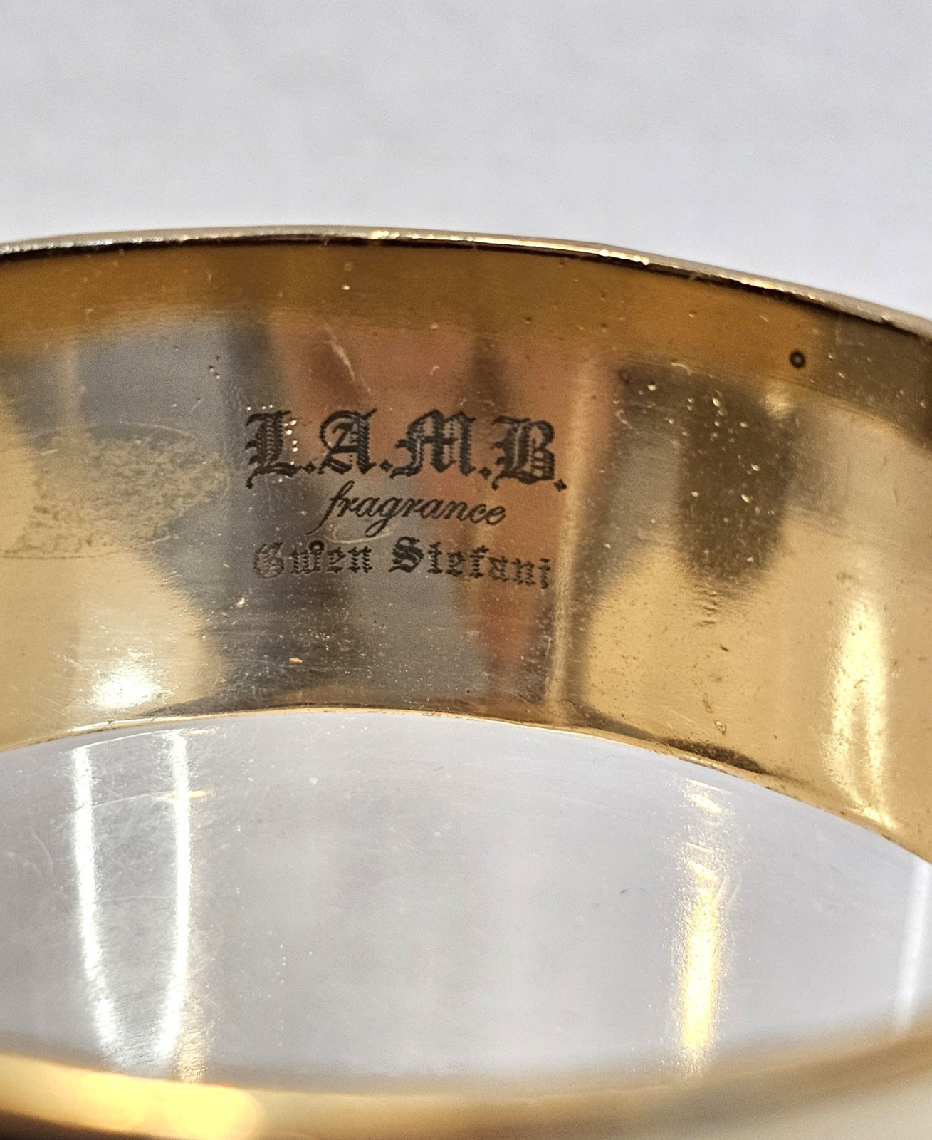 LAMB Gwen Stefani bangle bracelet black and cream enamel