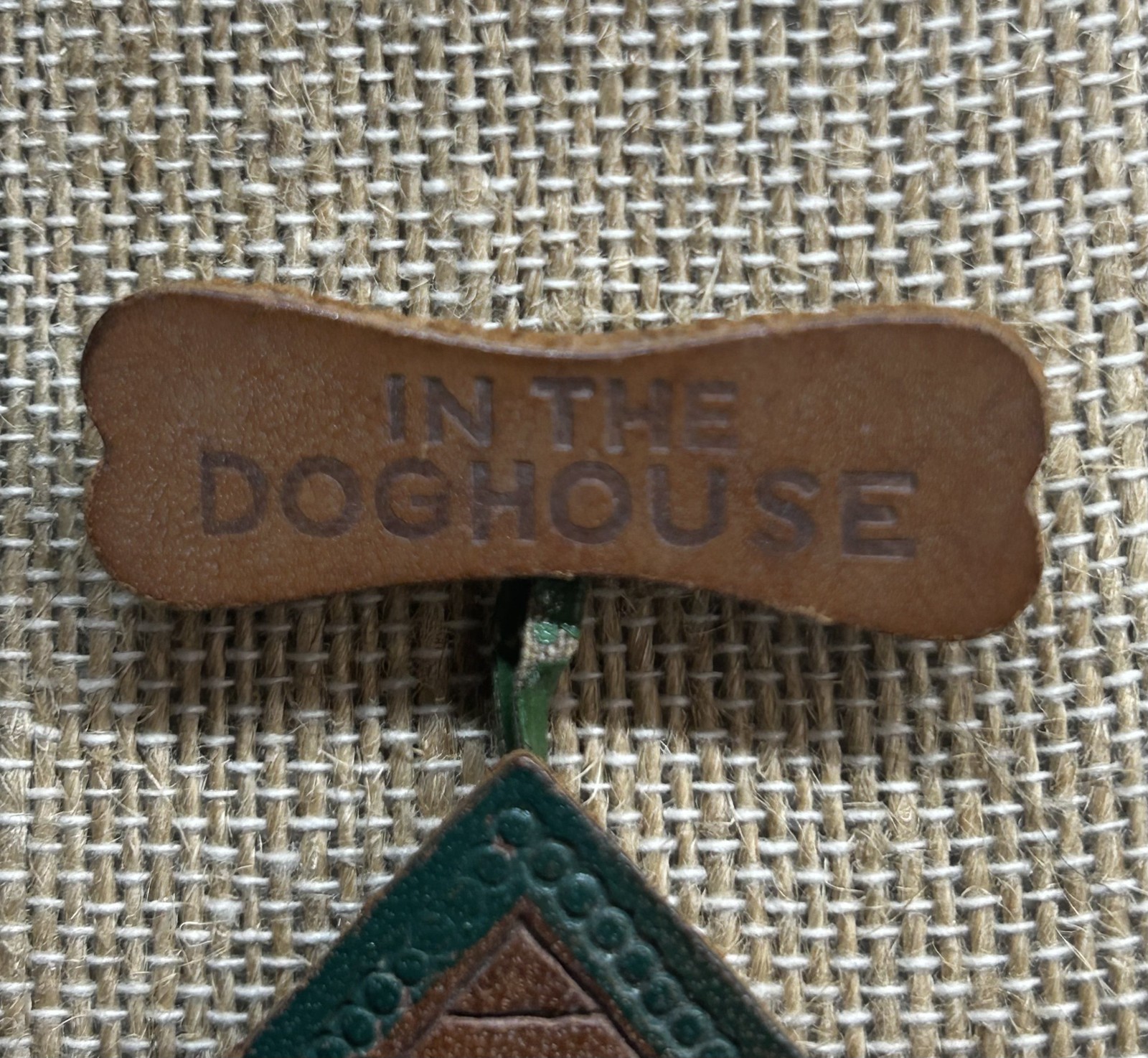 Vintage 1940s Wood “In The Doghouse” Brooch – Red Plastic Scottie Dog Pin