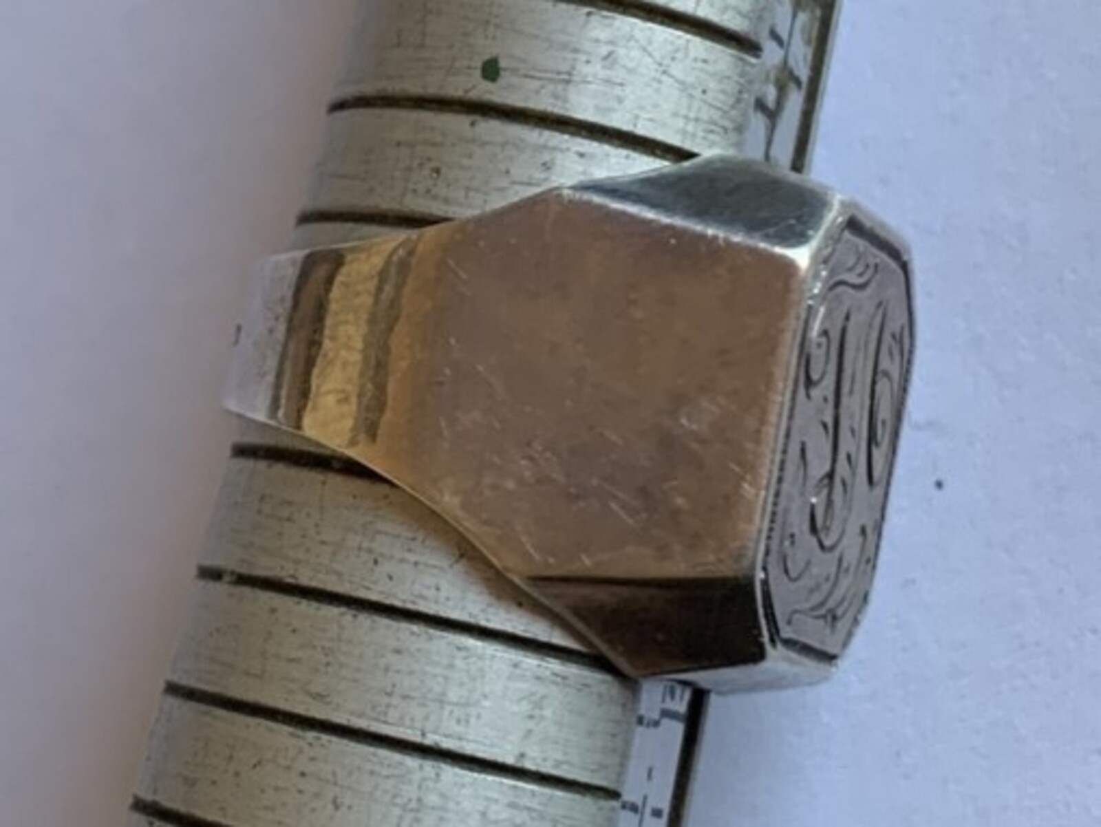 Vintage Soviet USSR men’s ring sterling silver 875 ⭐ Size 11 Weight 7.7 g.