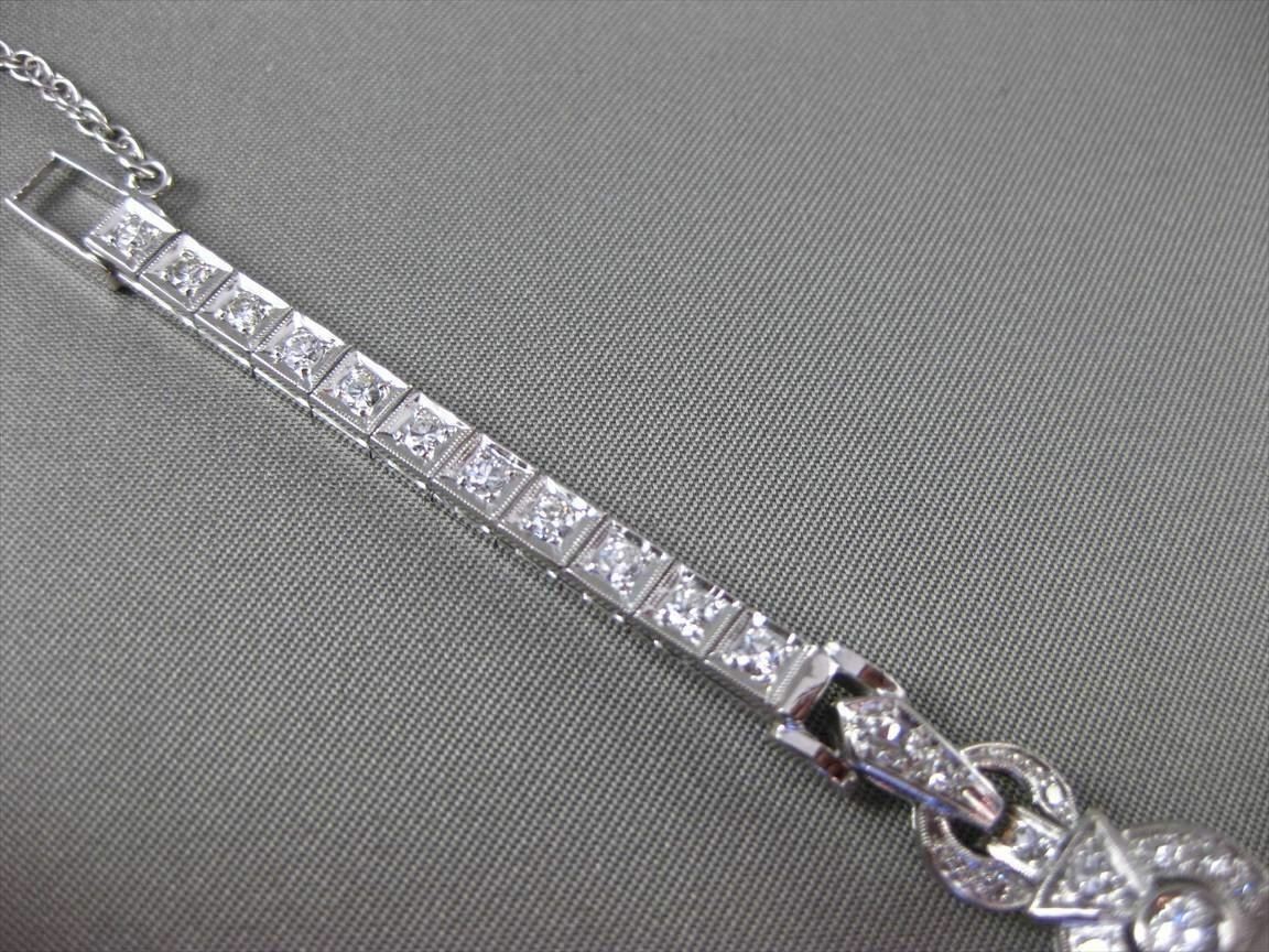 ANTIQUE LARGE 2.30CT OLD MINE DIAMOND PLATINUM HAMILTON WATCH F VVS/VS #14090