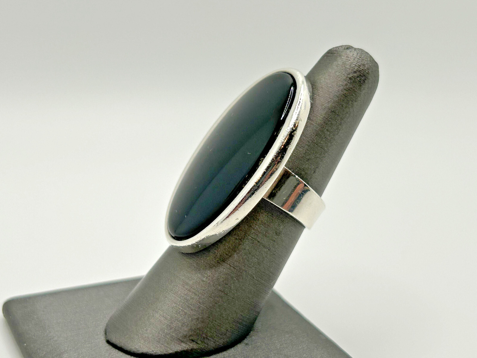 Neils Erik NE FROM Onyx~ Sterling Silver 925 Modernist Ring-Denmark- Size 7 #445