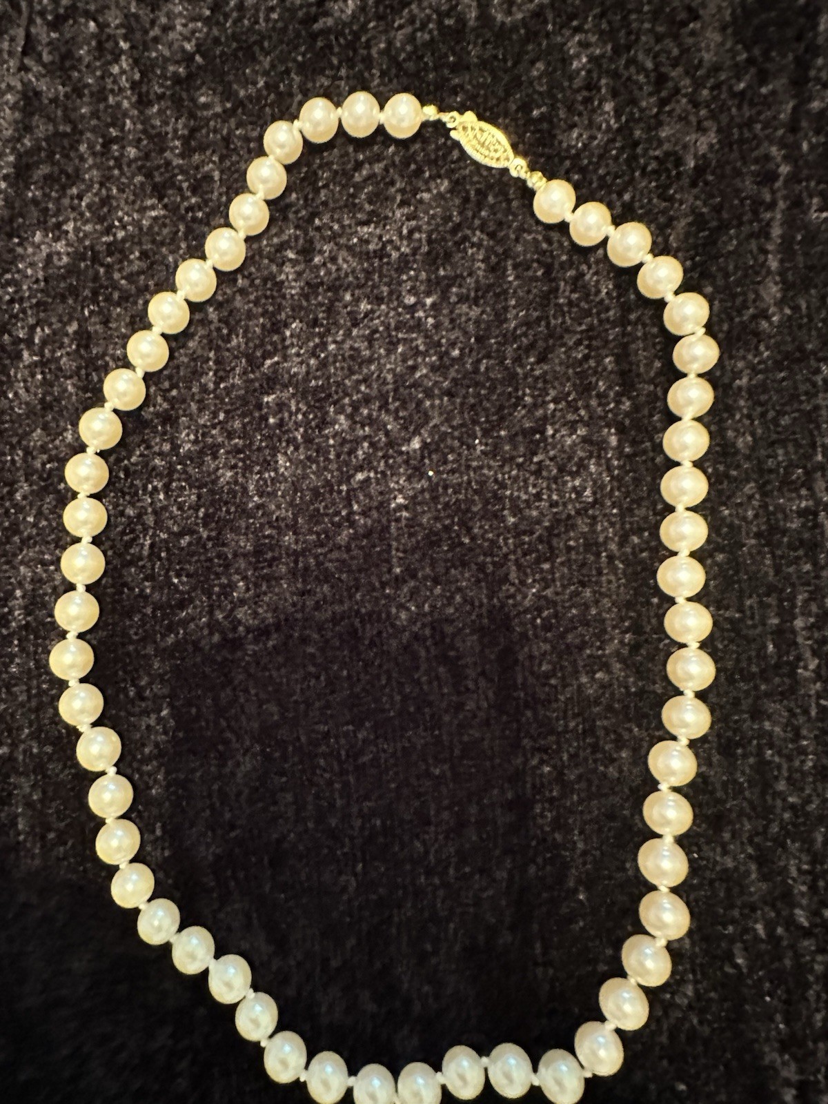 Ivory Faux Pearl Stranded Necklace With Gold Tone Clasp