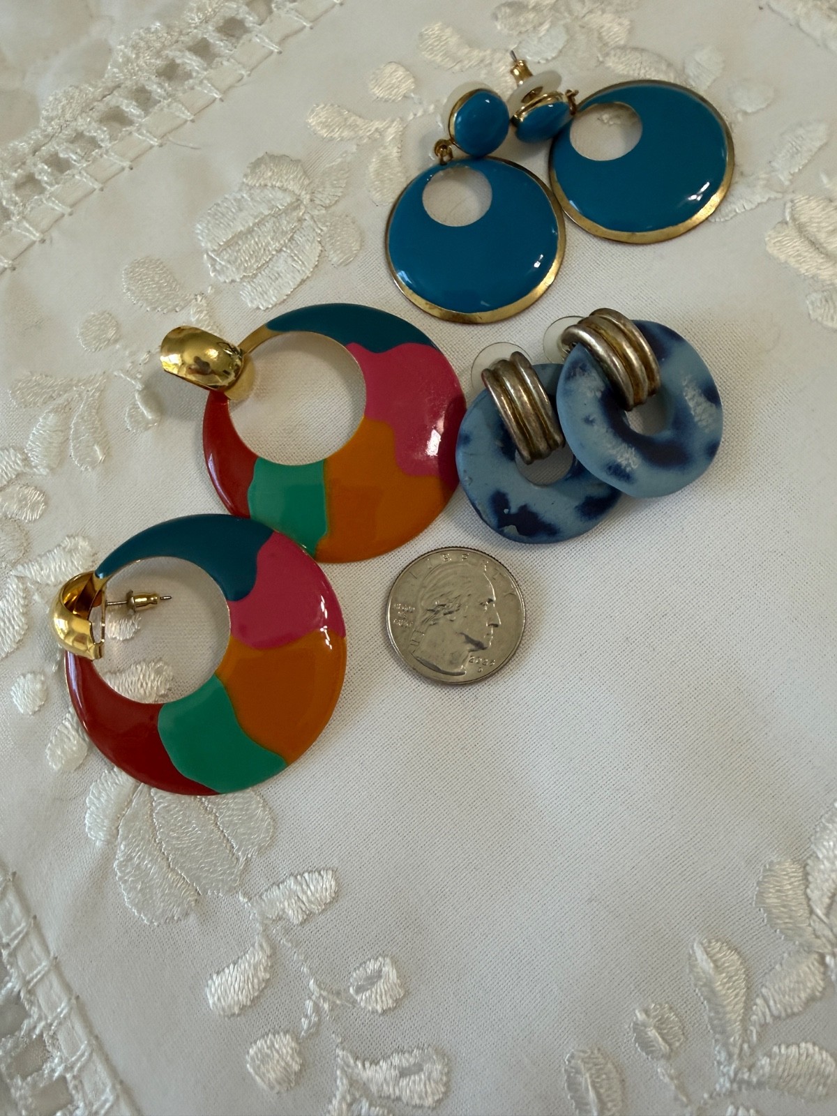 Vintage Pierced Earrings. 1990’s. Fun! Lightweight. 1980’s. Excellent Condition.