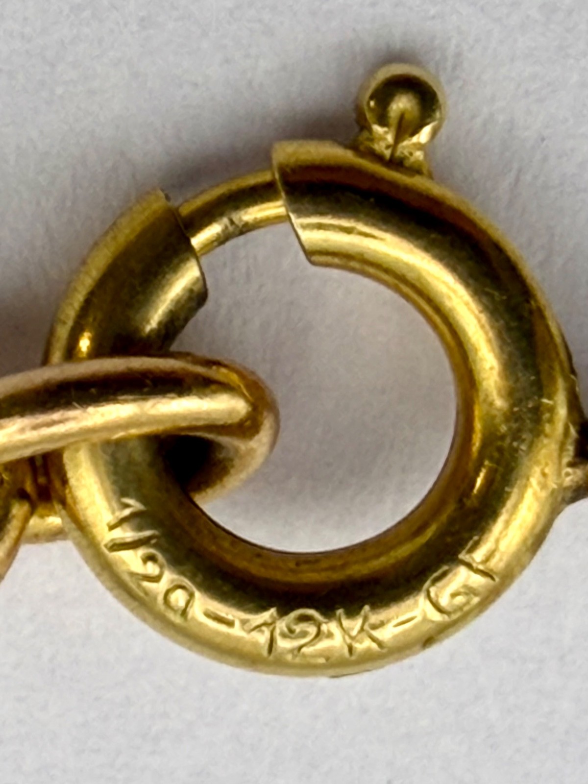 Vintage FORSTNER 1/20 12K GF Snake Chain 7″ Bracelet Engraved Bee 1971 Charm