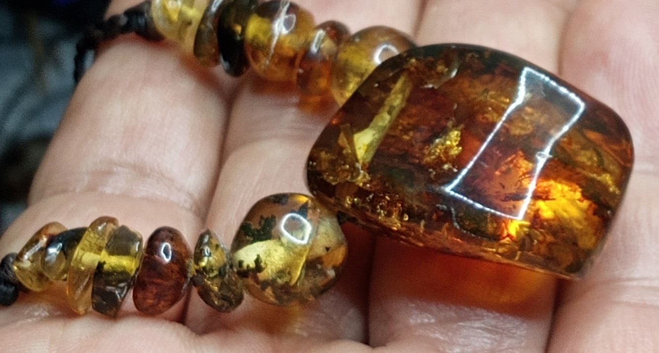 Amber Natural 25 million years old from Mexico adjustable hand braided