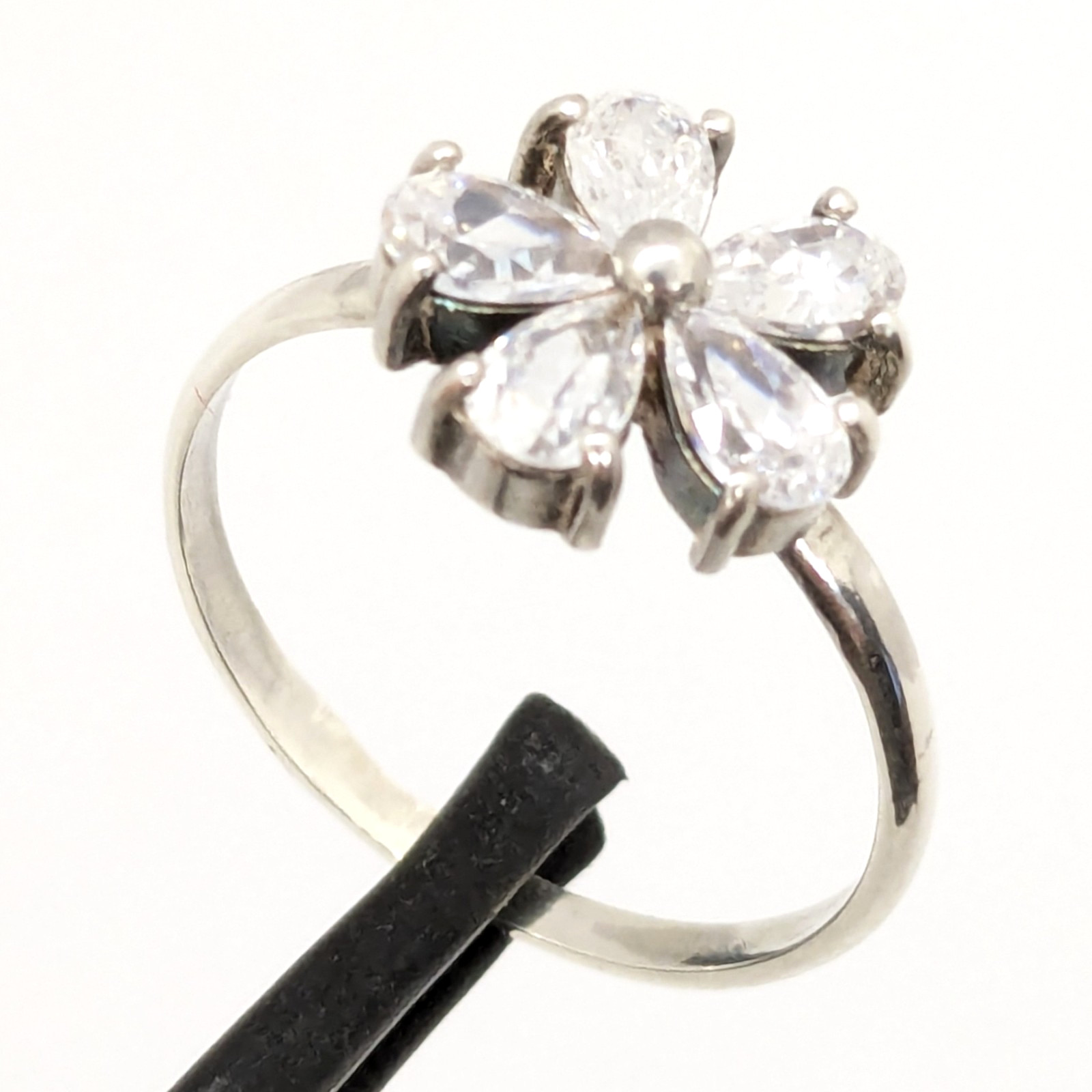 Vintage Elegant RING Silver 925 with Bright Stones -size: 7US (17mm) | UA #111