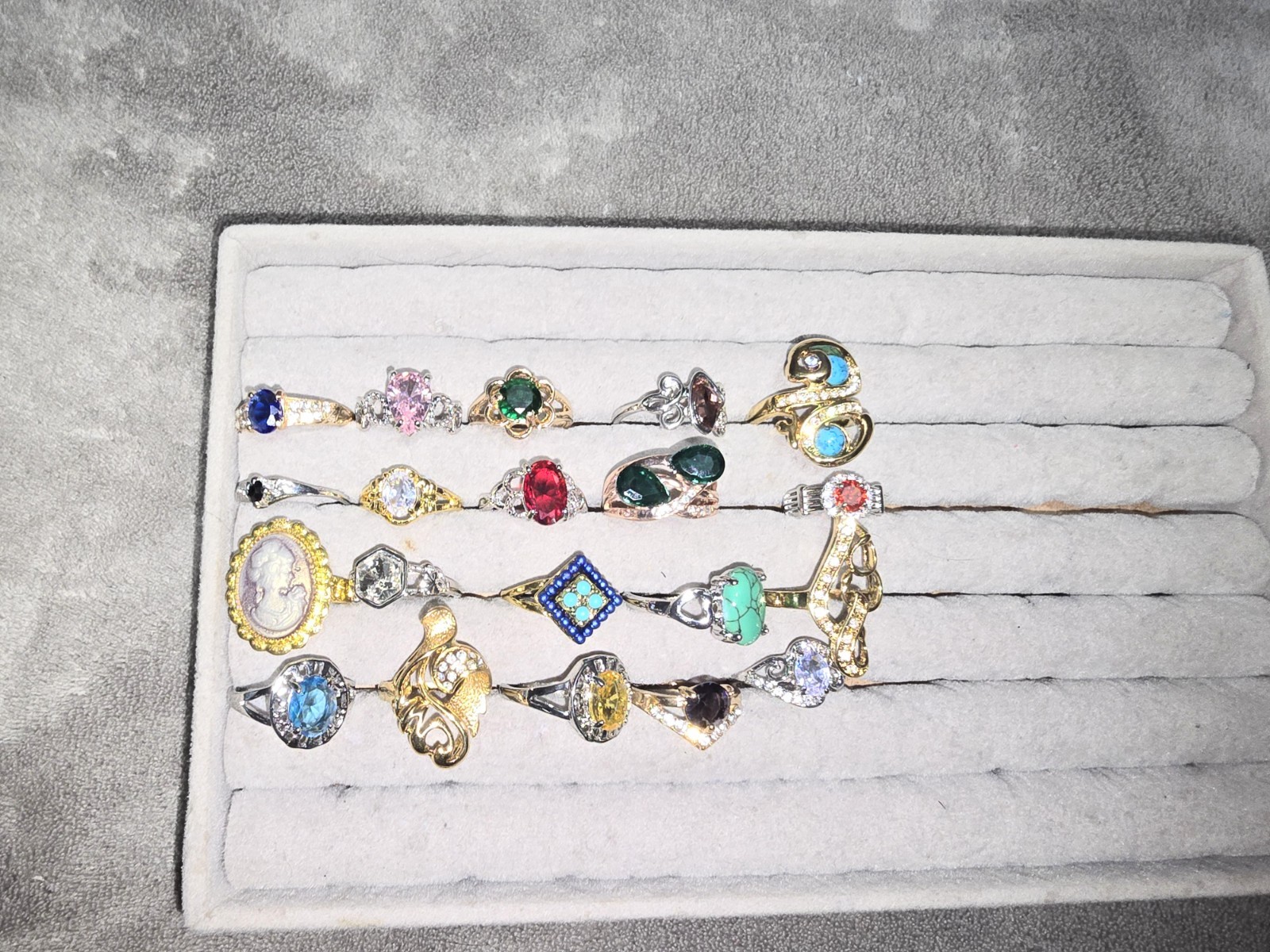 Modern Vintage 20 Piece Costume Ring Lot