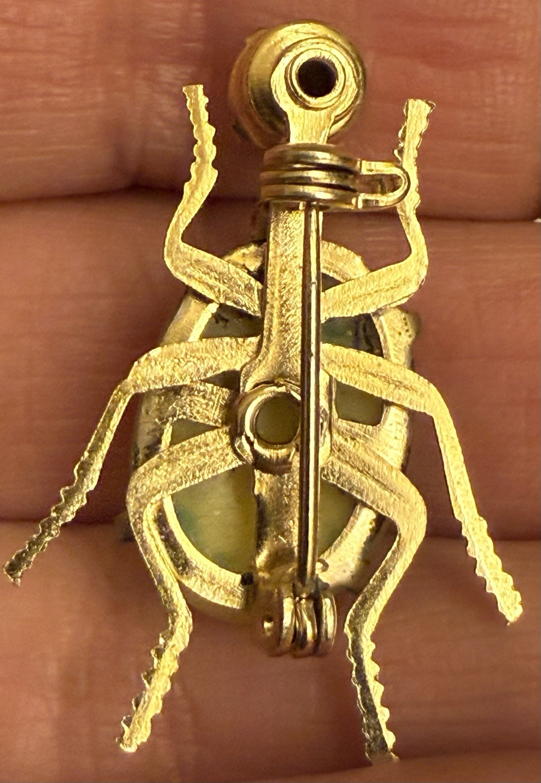 Vintage/Antique Goldtone Rhinestone Bug/Insect Brooch 1.5”