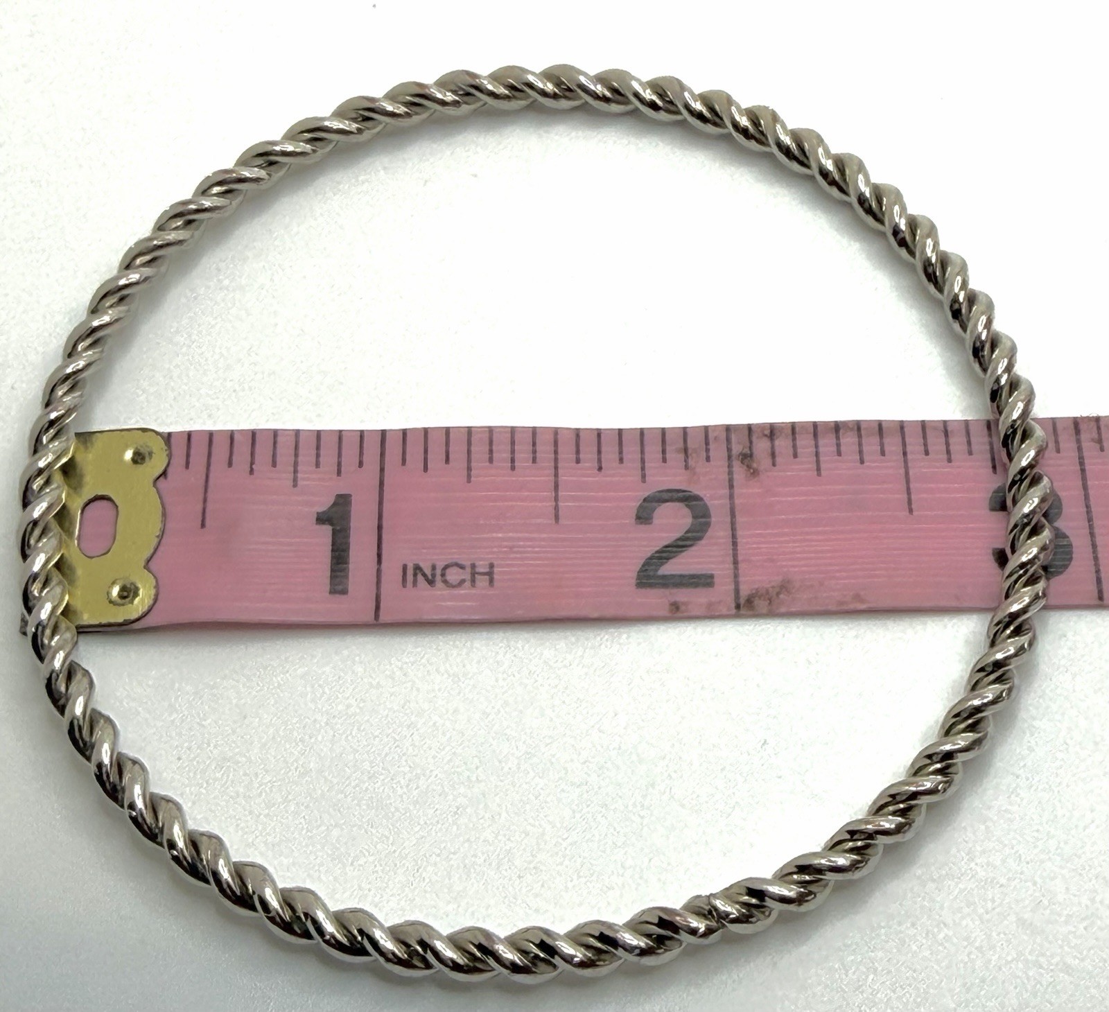 Vintage Sterling Silver Twist Bangle Bracelet Estate Jewelry