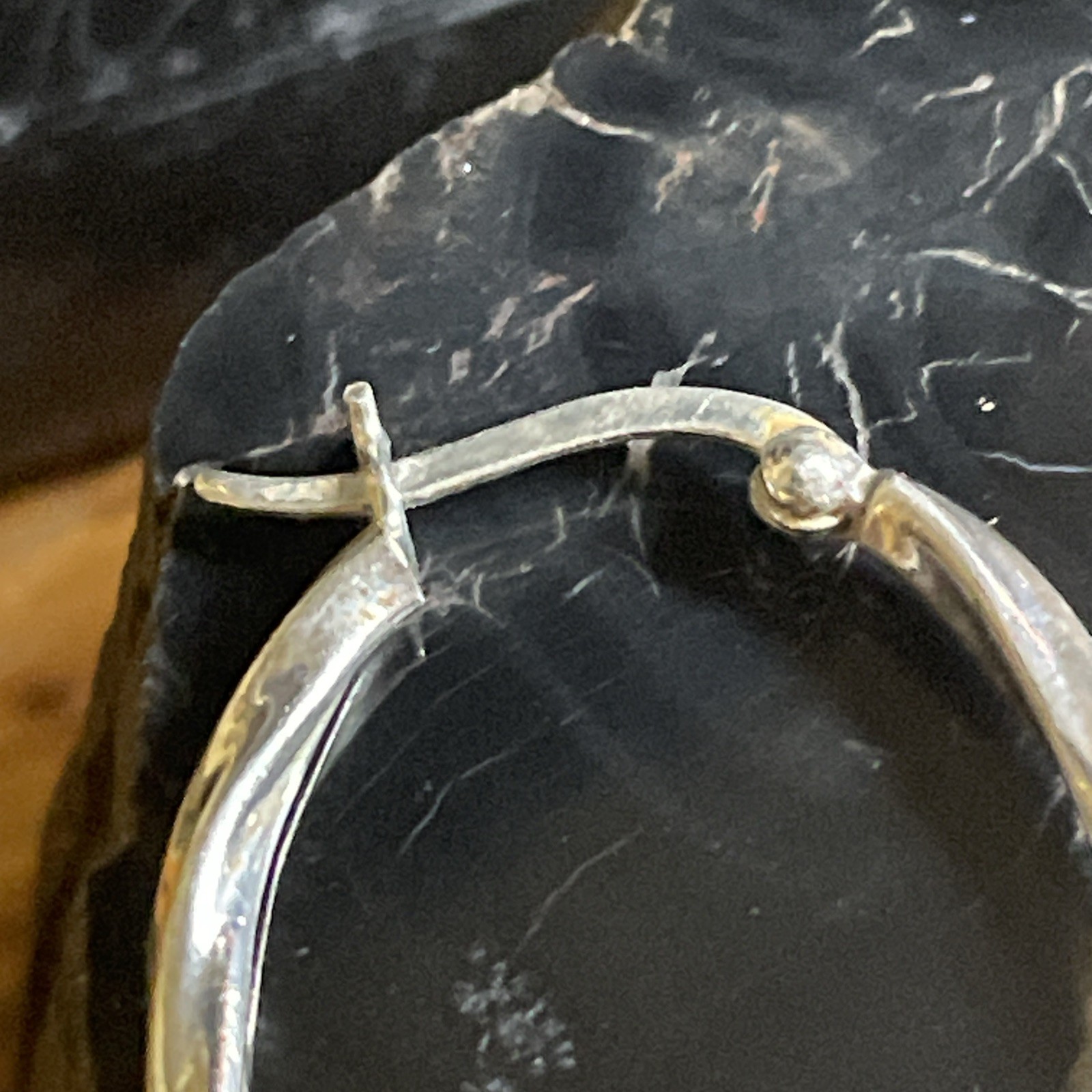 Vintage Sterling Silver Rope Twist Pattern Hoop Earrings