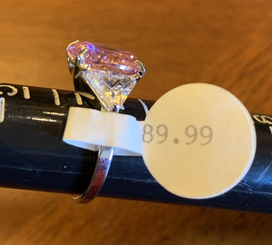 BUTLER 5th Ave. Collection “Tickled Pink” Cubic Zirconia Ring Size 6