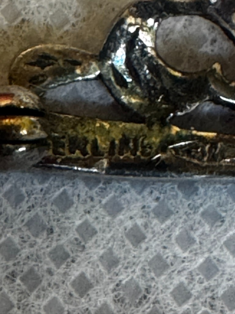 Amazing Art Deco Sterling Silver Marcasite Onyx Pin Brooch