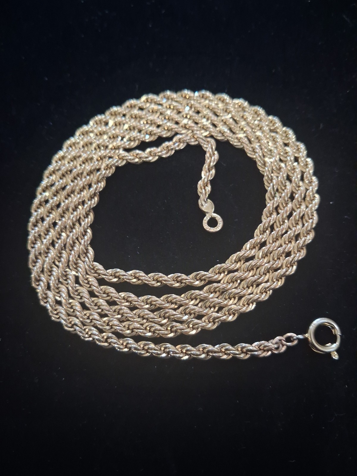 Vintage 1/20 12K Gold Filled Necklace Rope Chain Twisted 30″