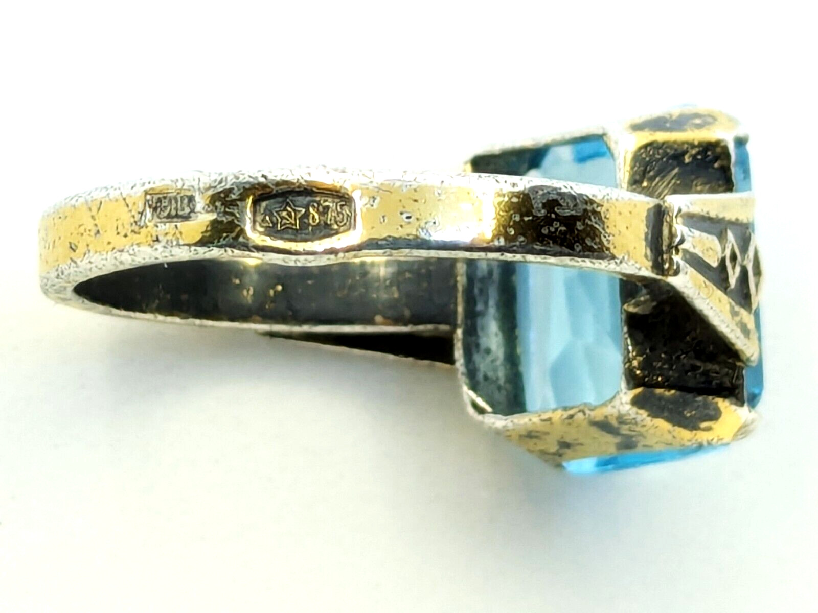 Vintage Luxury Soviet Silver RING ⭐875 stamp Star USSR size: 8US (18.5mm) | #100