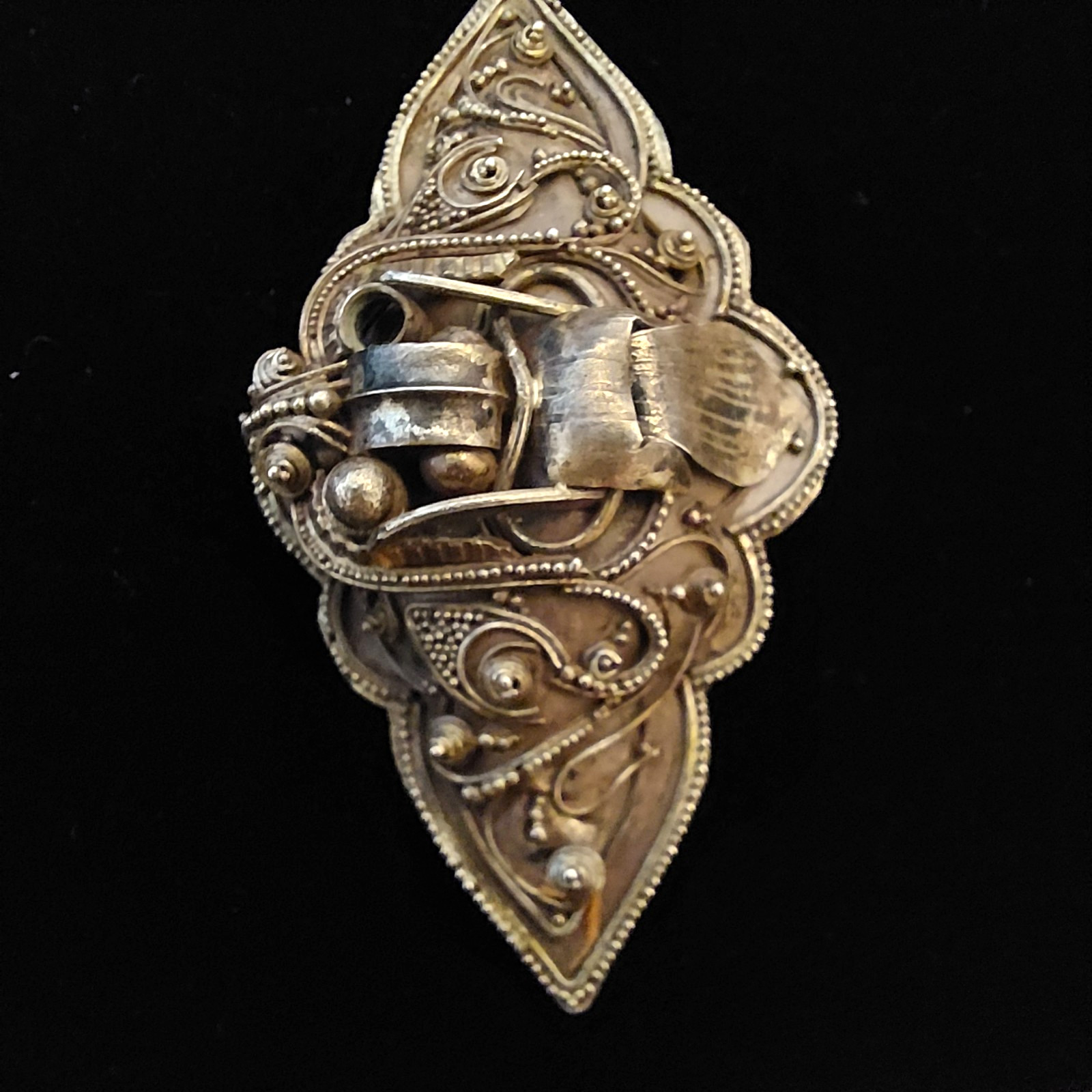 Antique Sterling Silver Late 1800’s Victorian Era Dragon/Bug (?) Brooch
