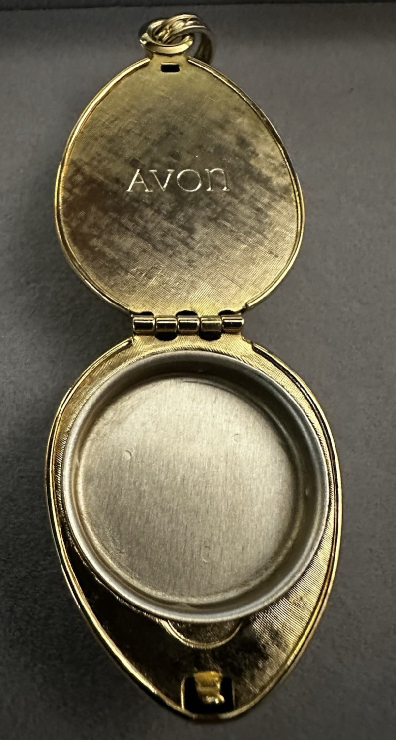 1968 Avon “Golden Charmer” Glacé Wax Perfume Case Pendant