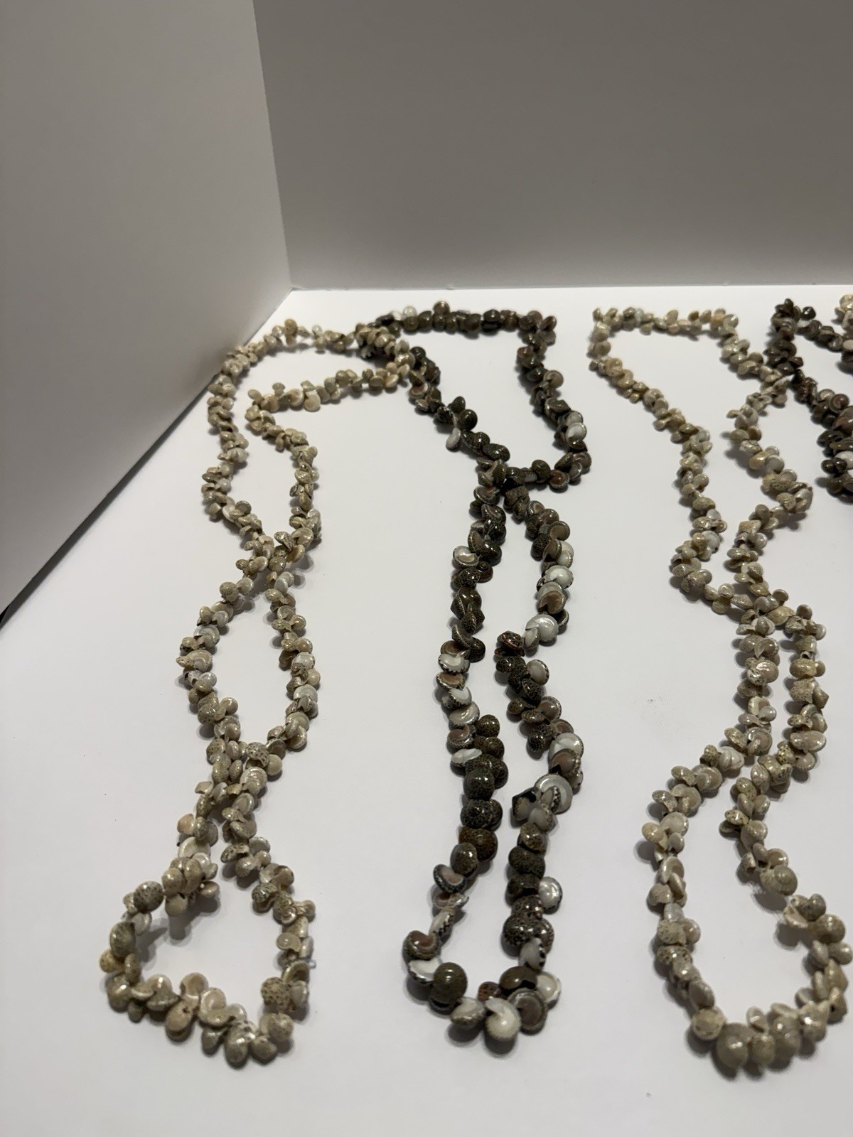 Shell Necklaces Vintage Style Shell Lei Tiny Natural Sea Shells Lot Of 8