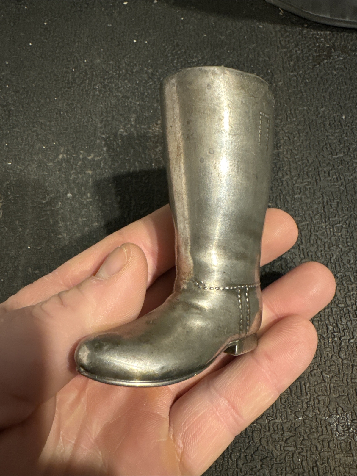 Silver Plated Cowboy Boot England Made Collector 11oz Western Paperweight GIFT