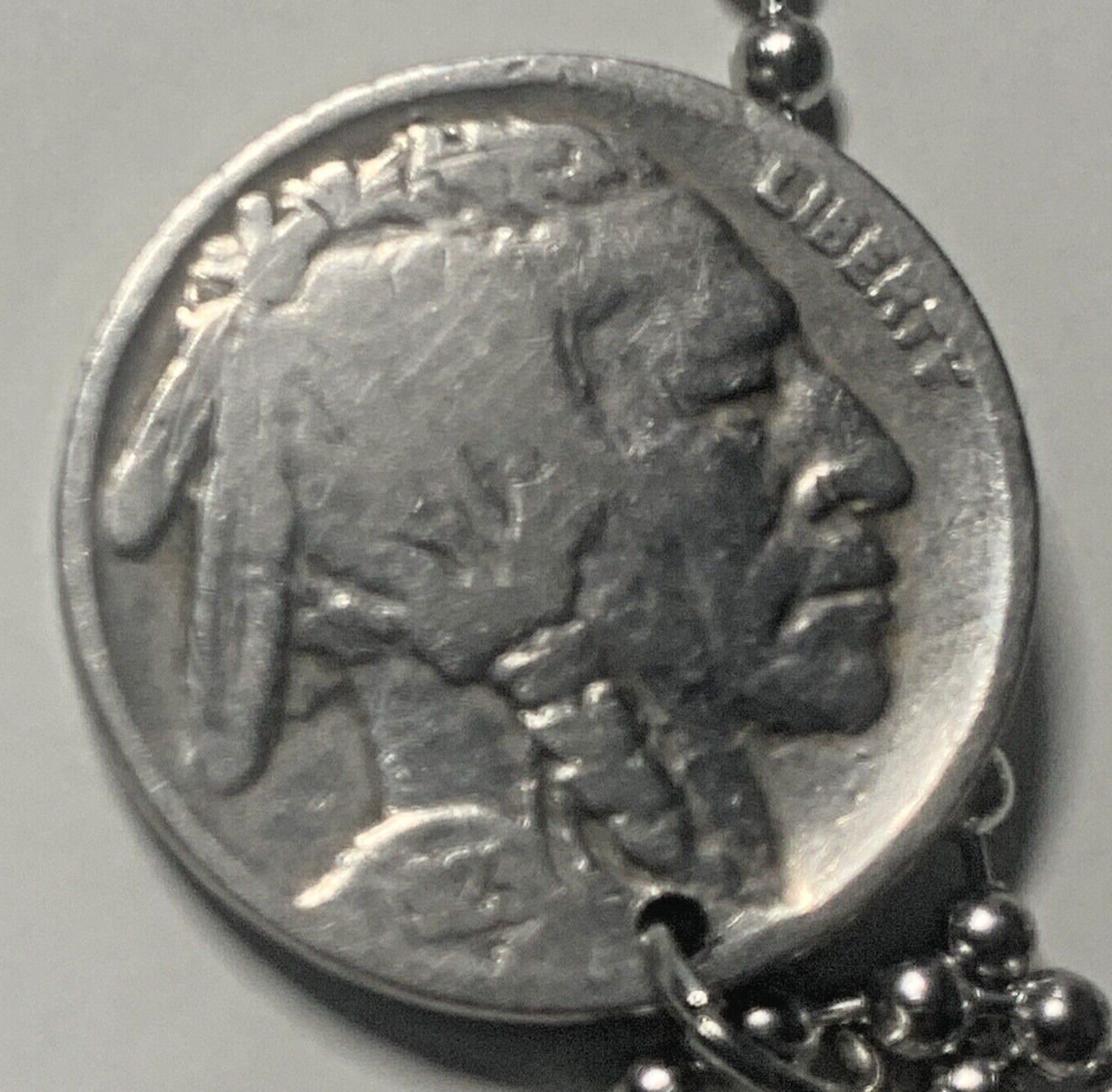 Vintage Buffalo Native Nickel Necklace Chief Coin Pendant Great Gift 🎁 A1