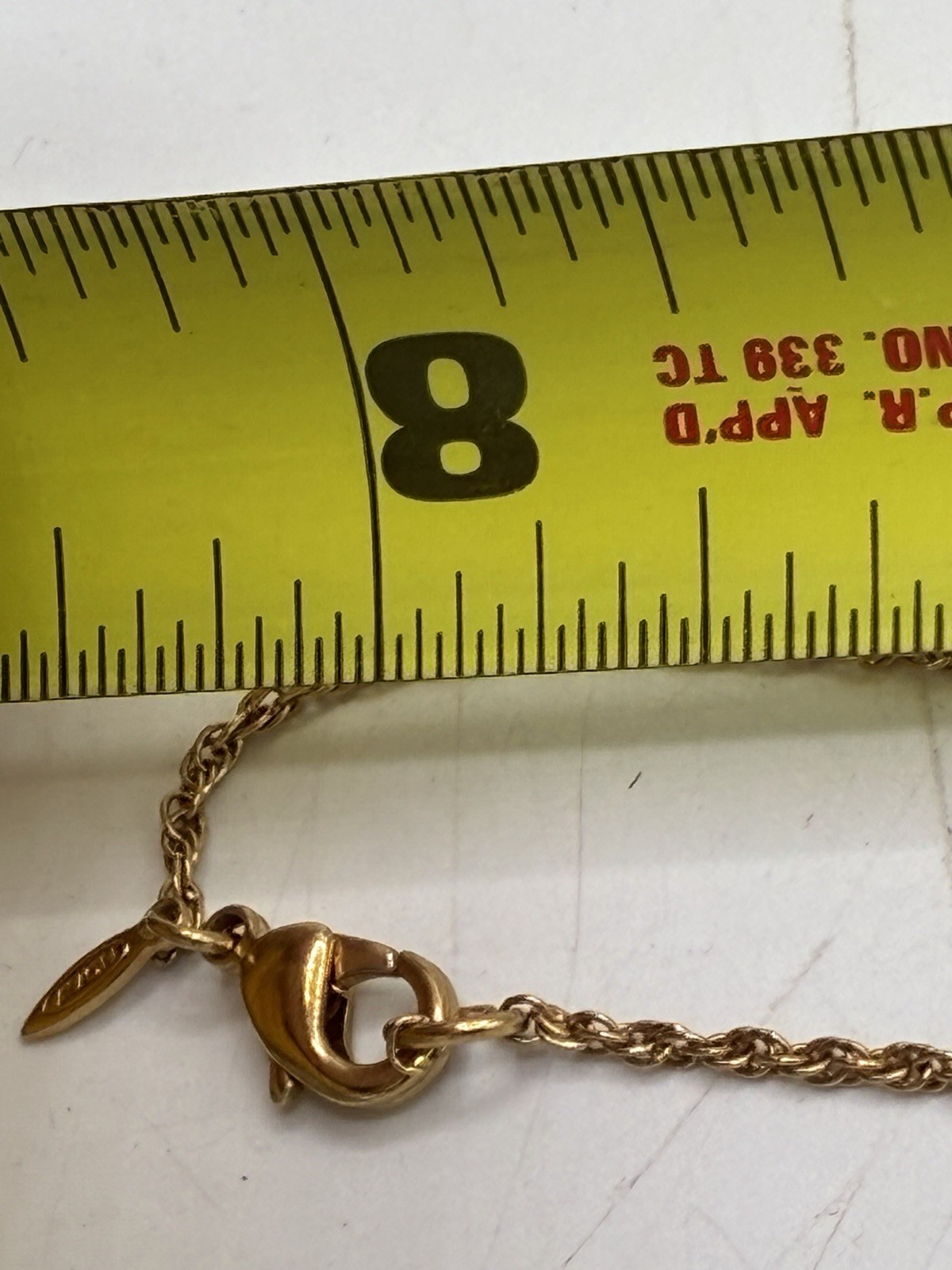 Nina Ricci for Avon Lucite Butterfly Pendant Necklace Gold Rope Chain 16in