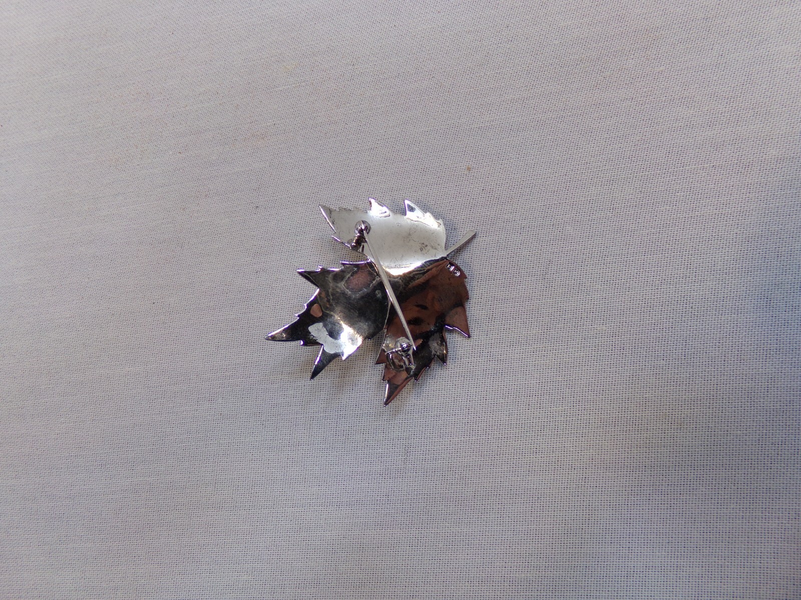 Vintage Mikimoto Pearl Silver Maple Leaf Brooch Pin