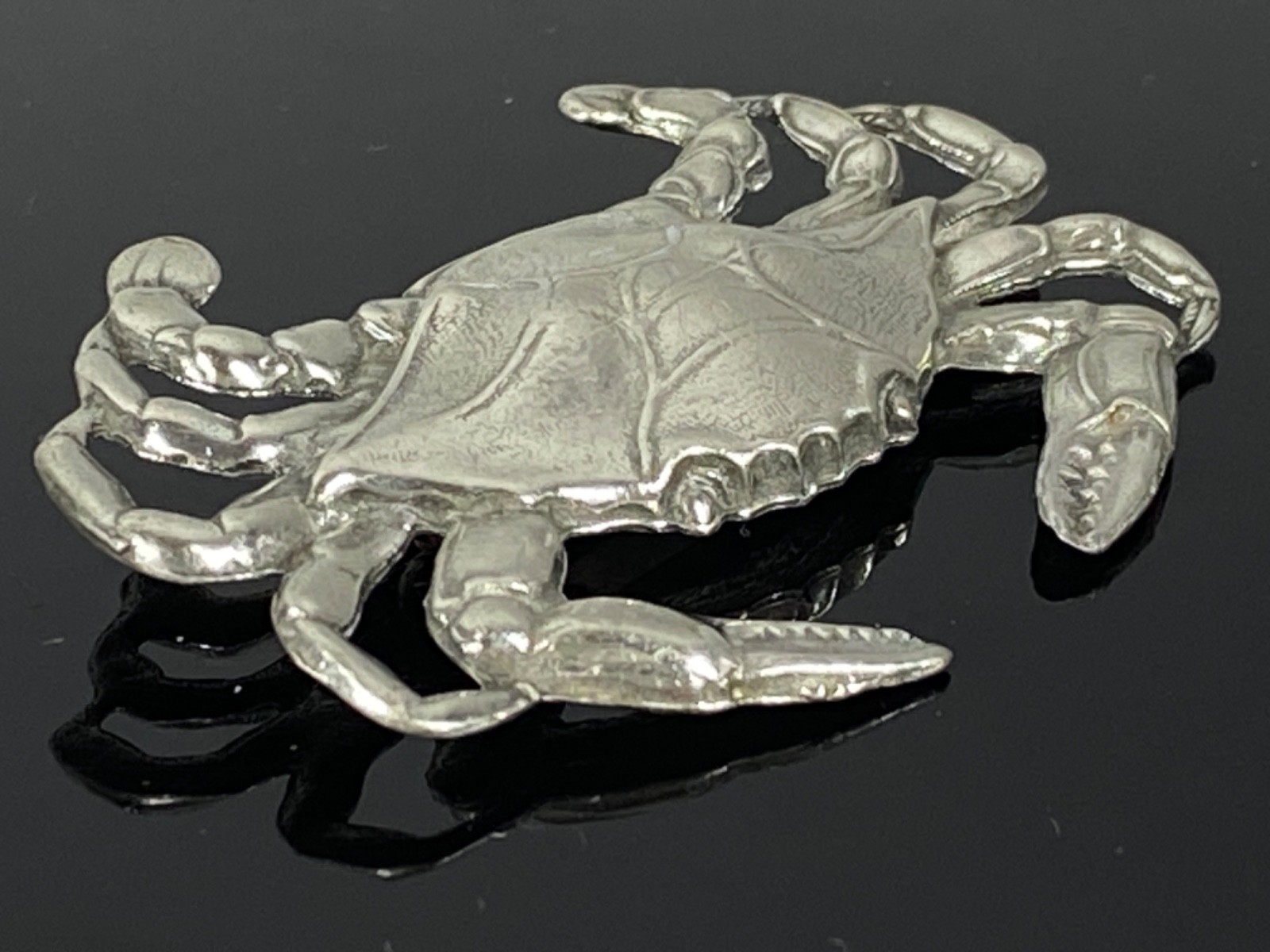 SALISBURY PEWTER CRAB Pin Brooch Made in USA Vintage