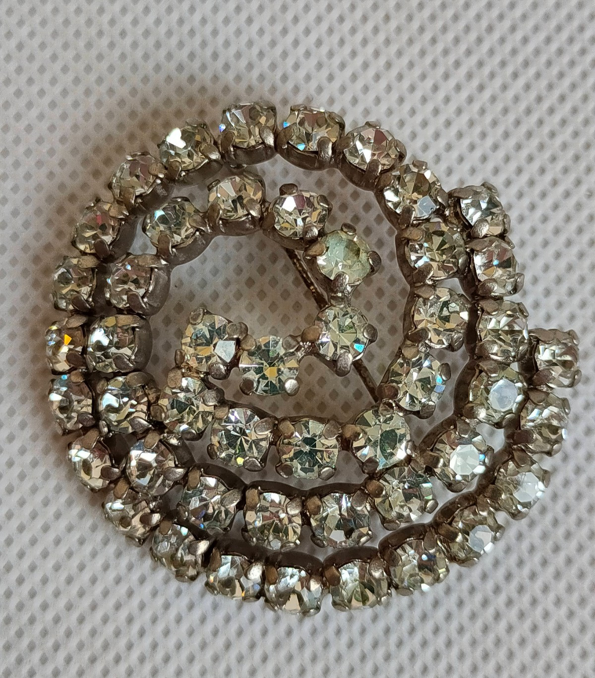 Vintage set of Soviet Czechoslovakian brooches with stones, 3 pcs. USSR.