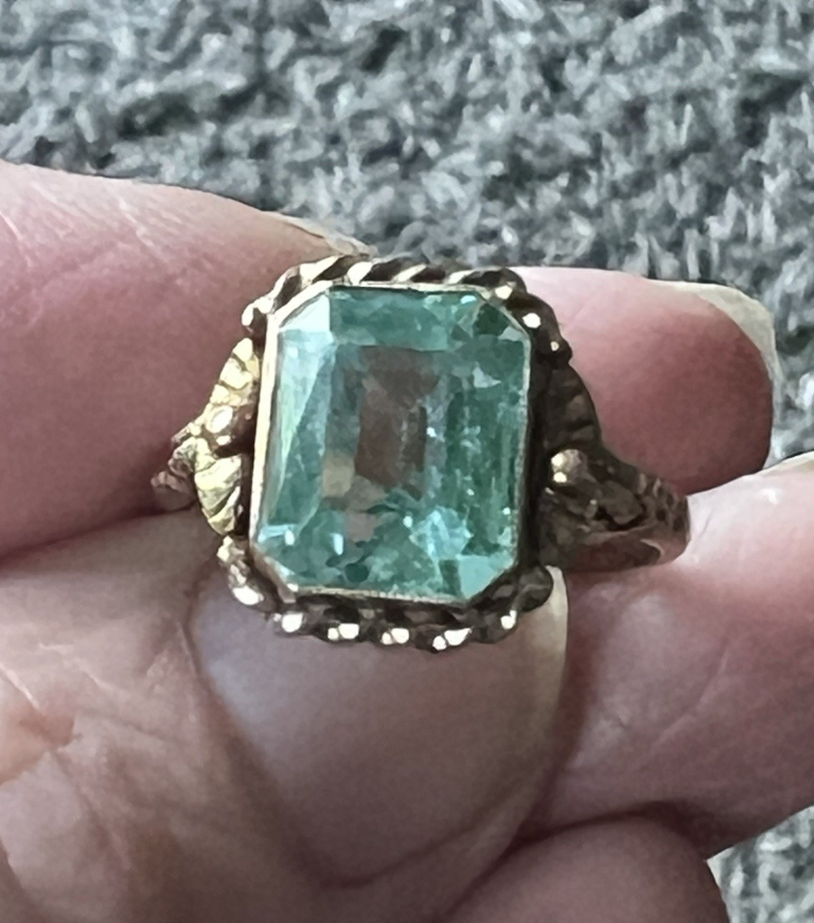 Vintage 10K Gold Blue Stone BDA Budlong Docherty and Armstrong Ring