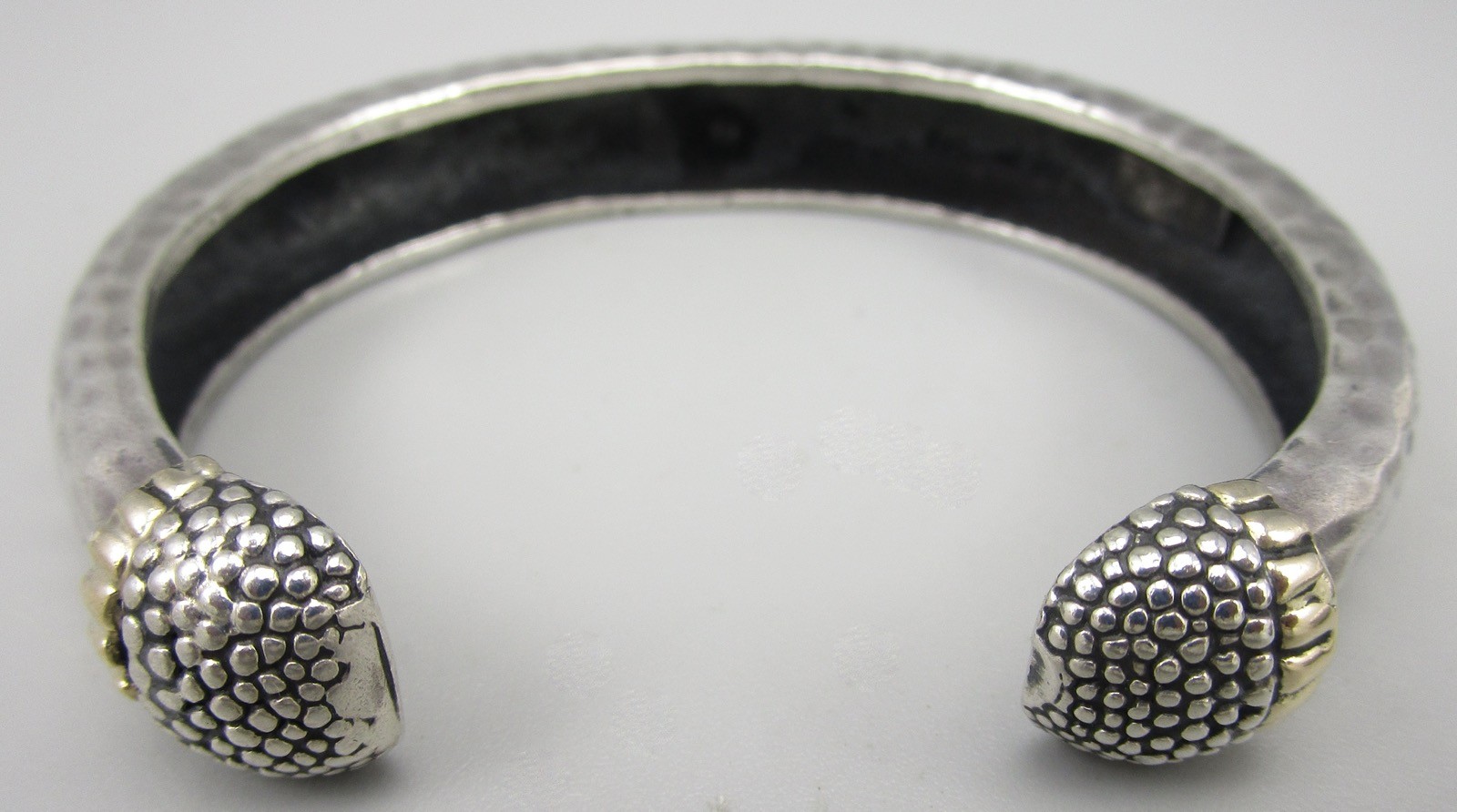 SCARCE DIAN MALOUF STERLING SILVER 14K CUFF BRACELET 40.9G
