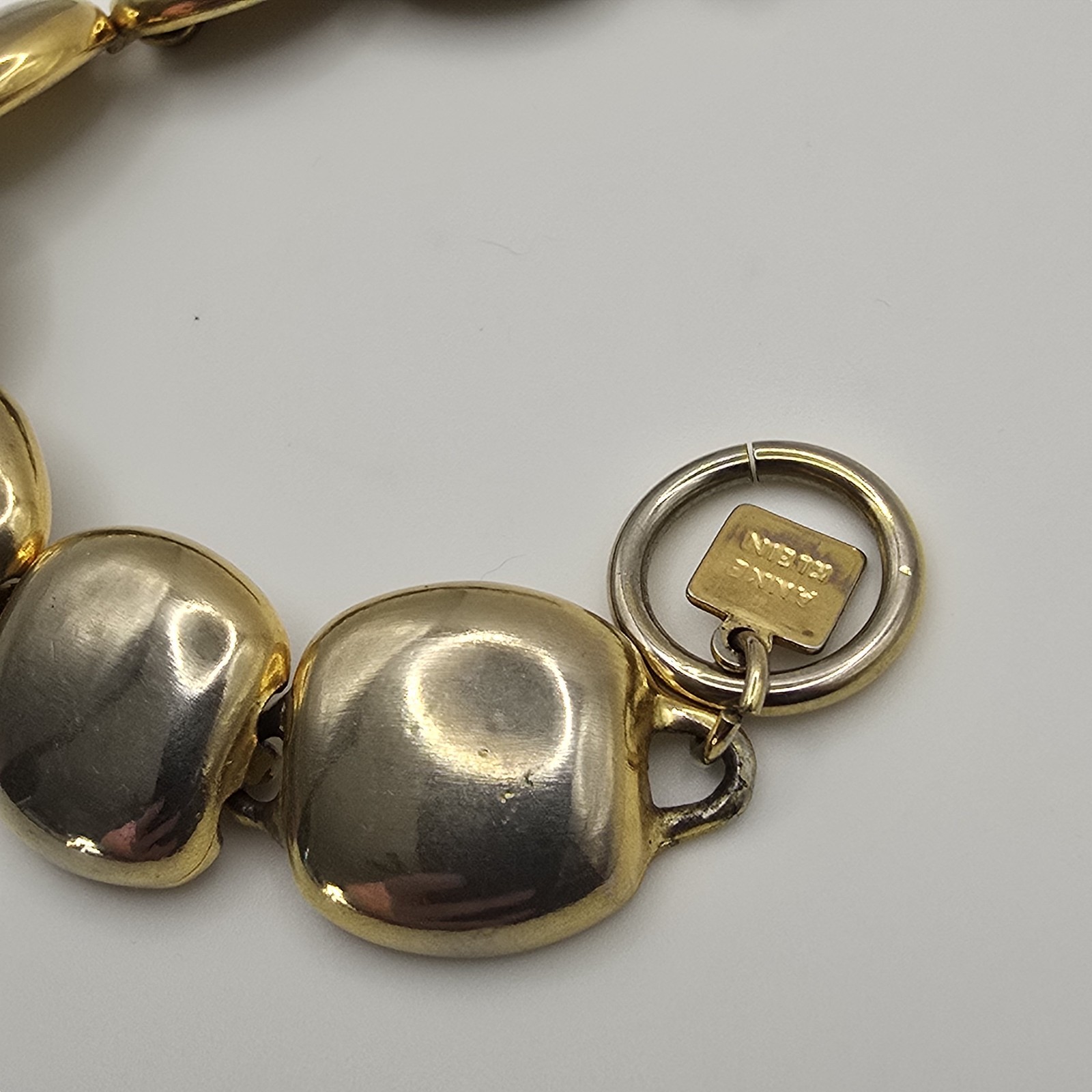 Vintage Anne Klein Bracelet Gold Plate Toggle Closure 7 Inches