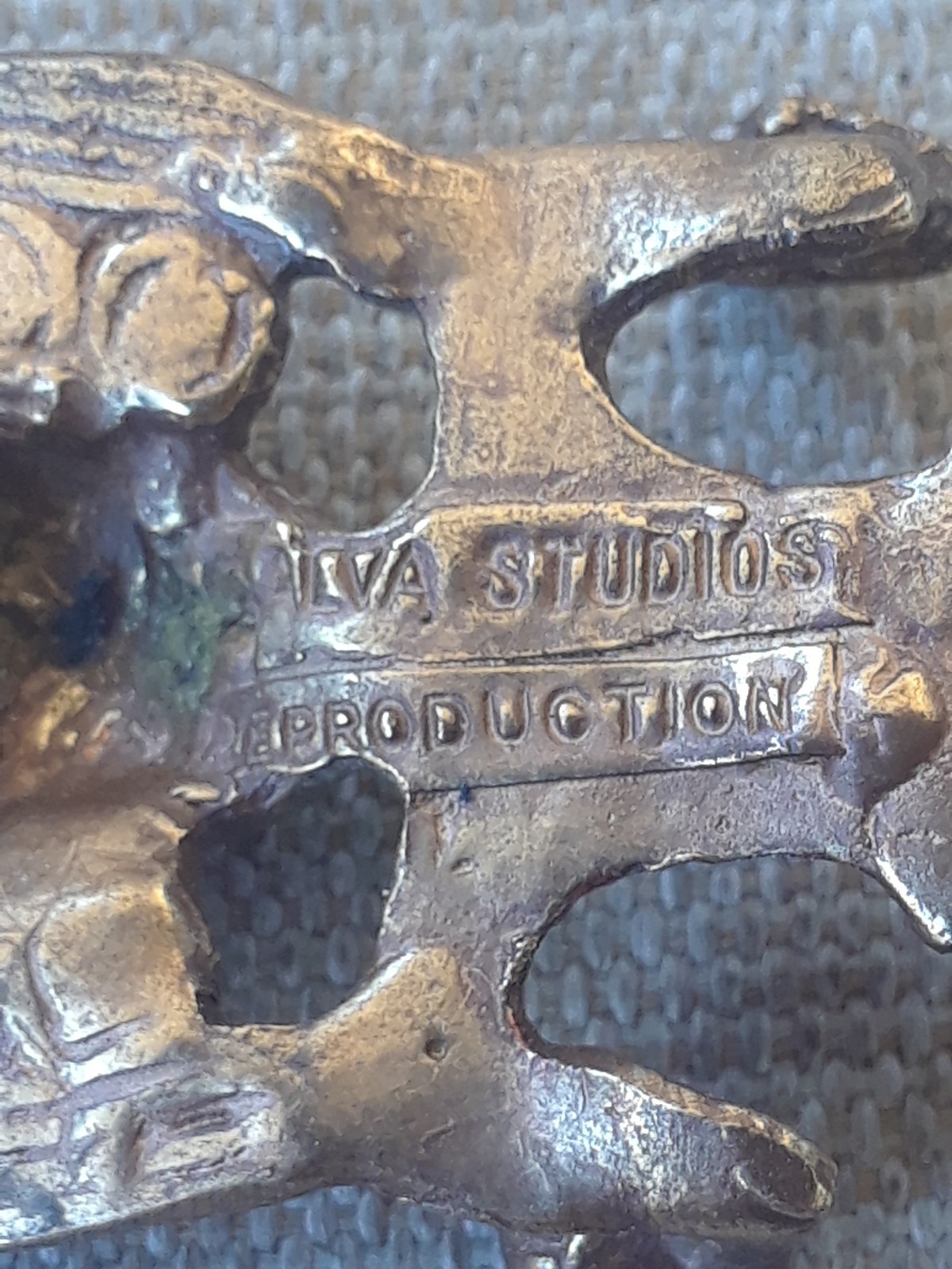 Vtg 1950s Alva Studios Museum Reproductions Calima Mayan Figural Brooch signed