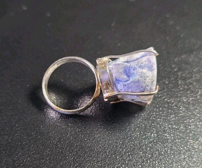 Vintage Mid-Century Brutalist Stone Ring