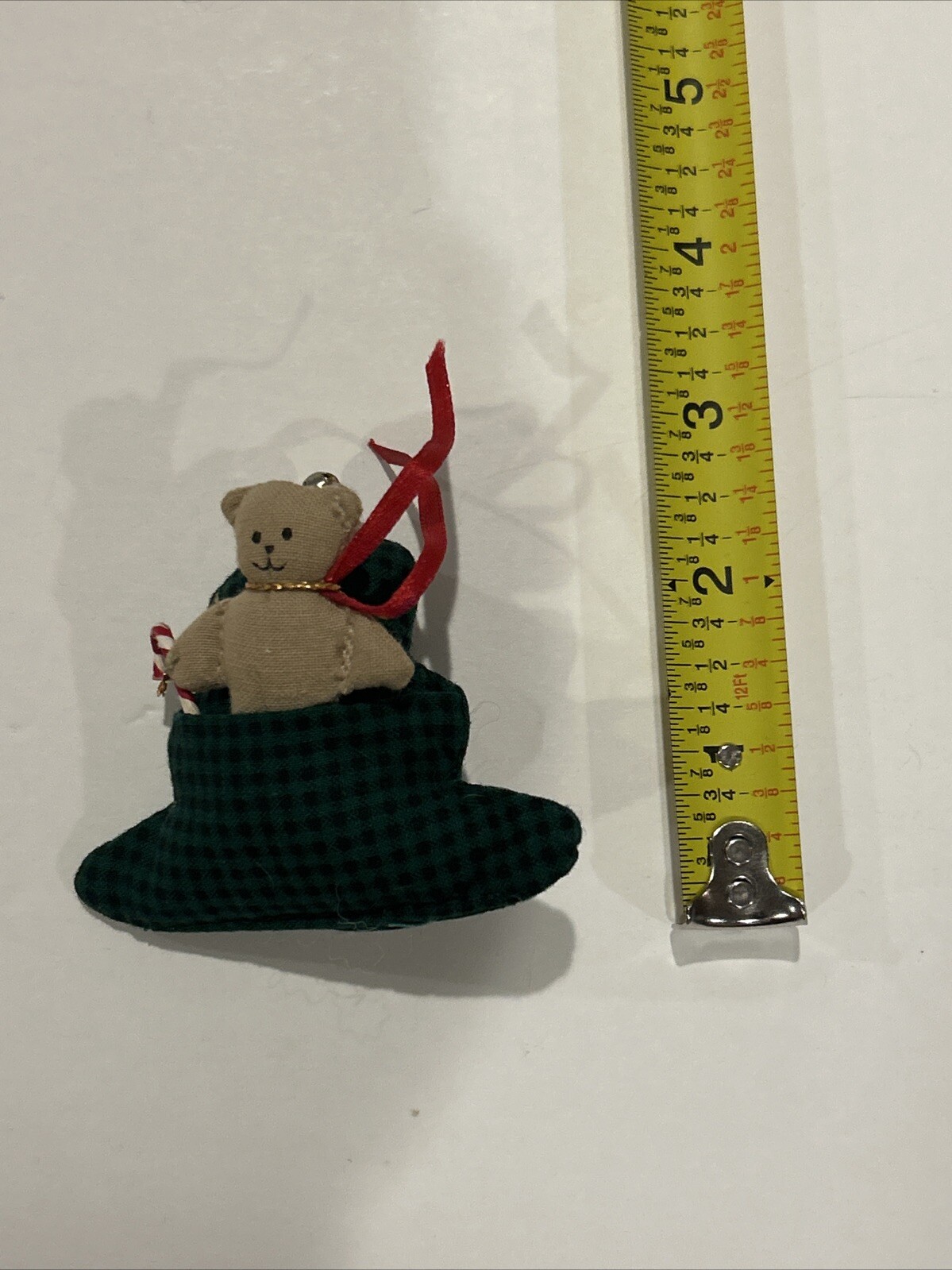 Vintage 1993 Tender Heart Treasures LTD Candy Cane Teddy Bear Xmas Brooch Pin
