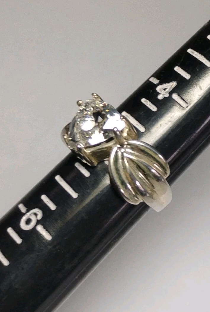 UTC High Sparkle Trillion Cubic Zirconia Sterling Silver 925 Ring Size 5 DO CZ