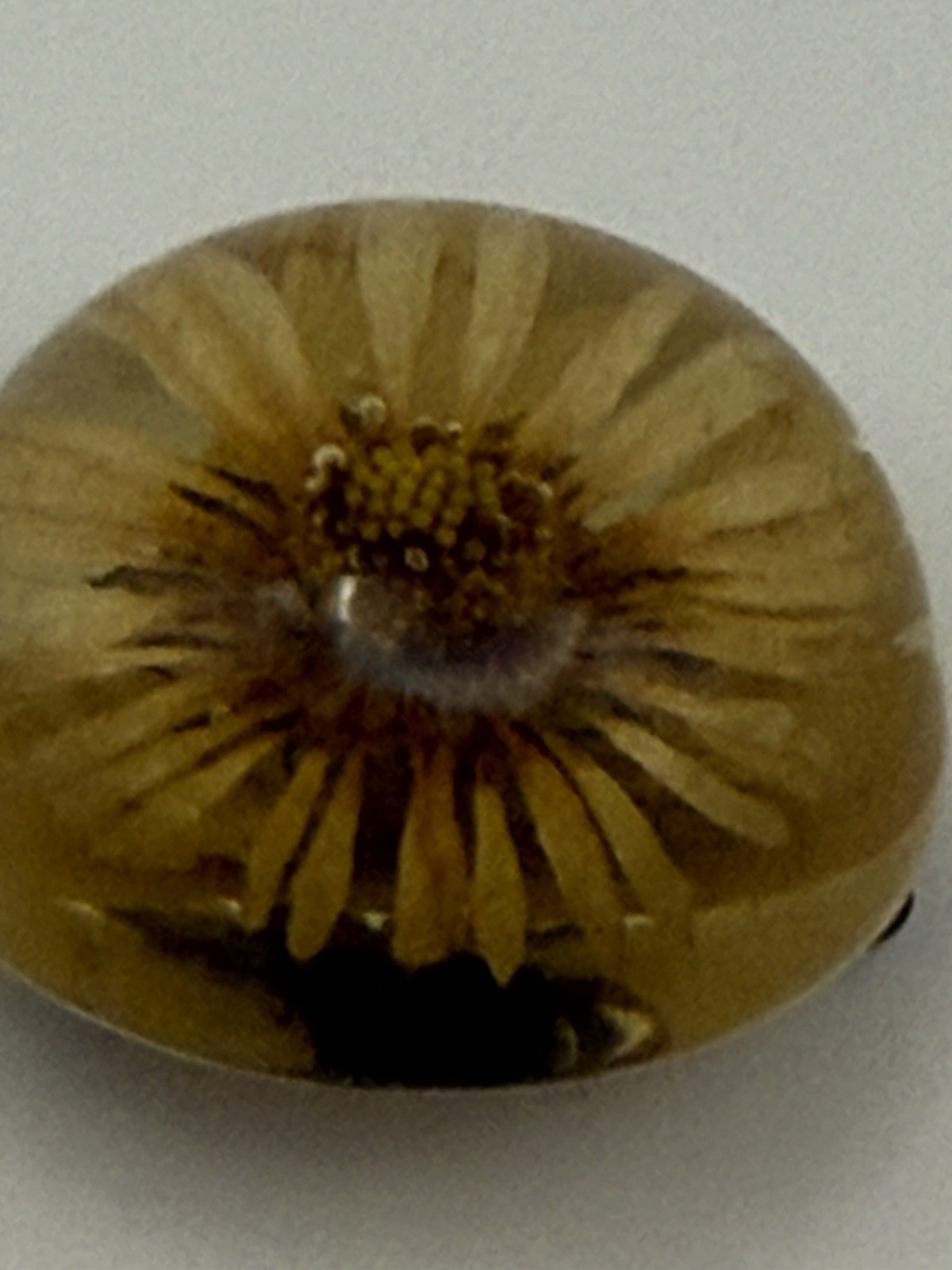 Vintage little Brooch, Flower inside cute for every day to be special , Round