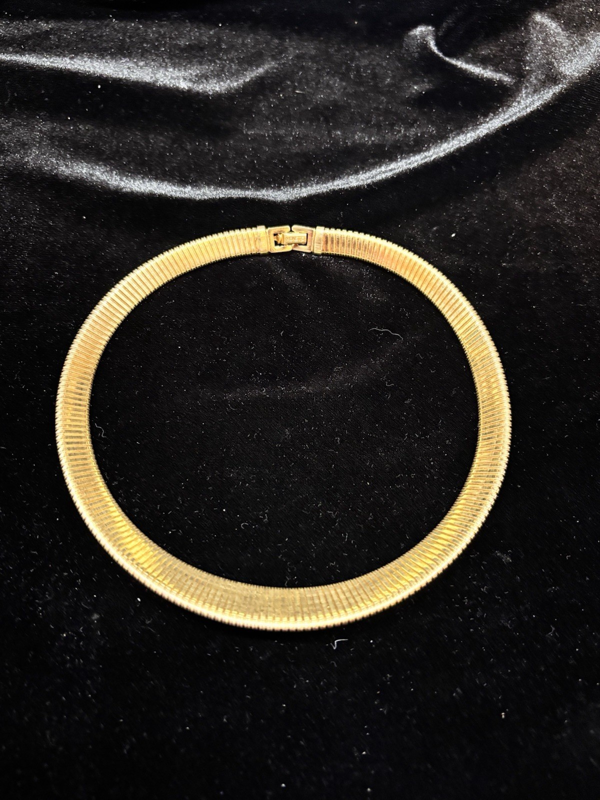 Classic Monet Gold Tone Collar Necklace W/ Joan Rivers Dome Earrings. 15 Inch