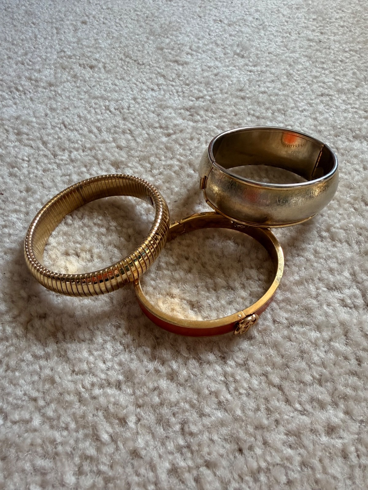 Beautiful Vintage Lot of Hinged Bangle Bracelets Estate 1 Signed Stella and Dot