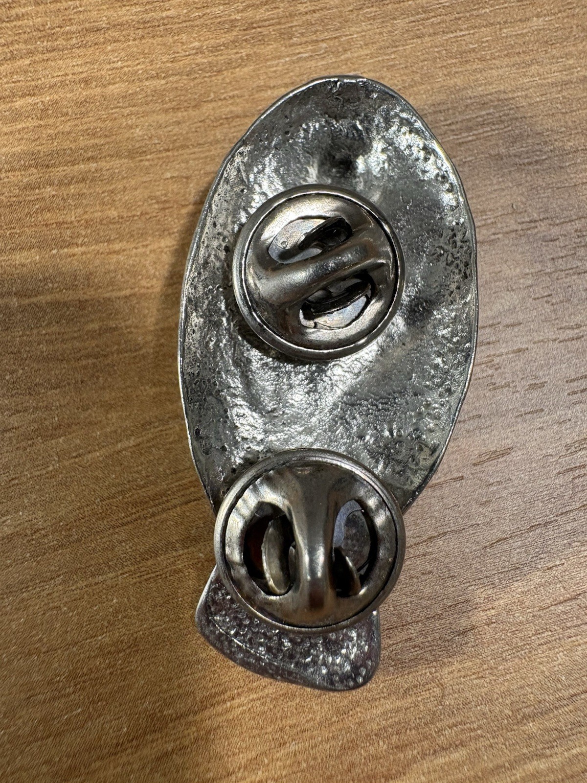 Vintage Pewter Walrus Manatee Lapel Pin Funny Sea Cow Animal Brooch Tie Tack