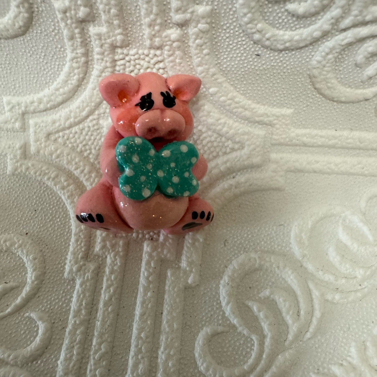 Vintage Pig Brooch Pins *Lot Of 5* Some Signed JJ Silver Tone Pewter Ceramic 3D