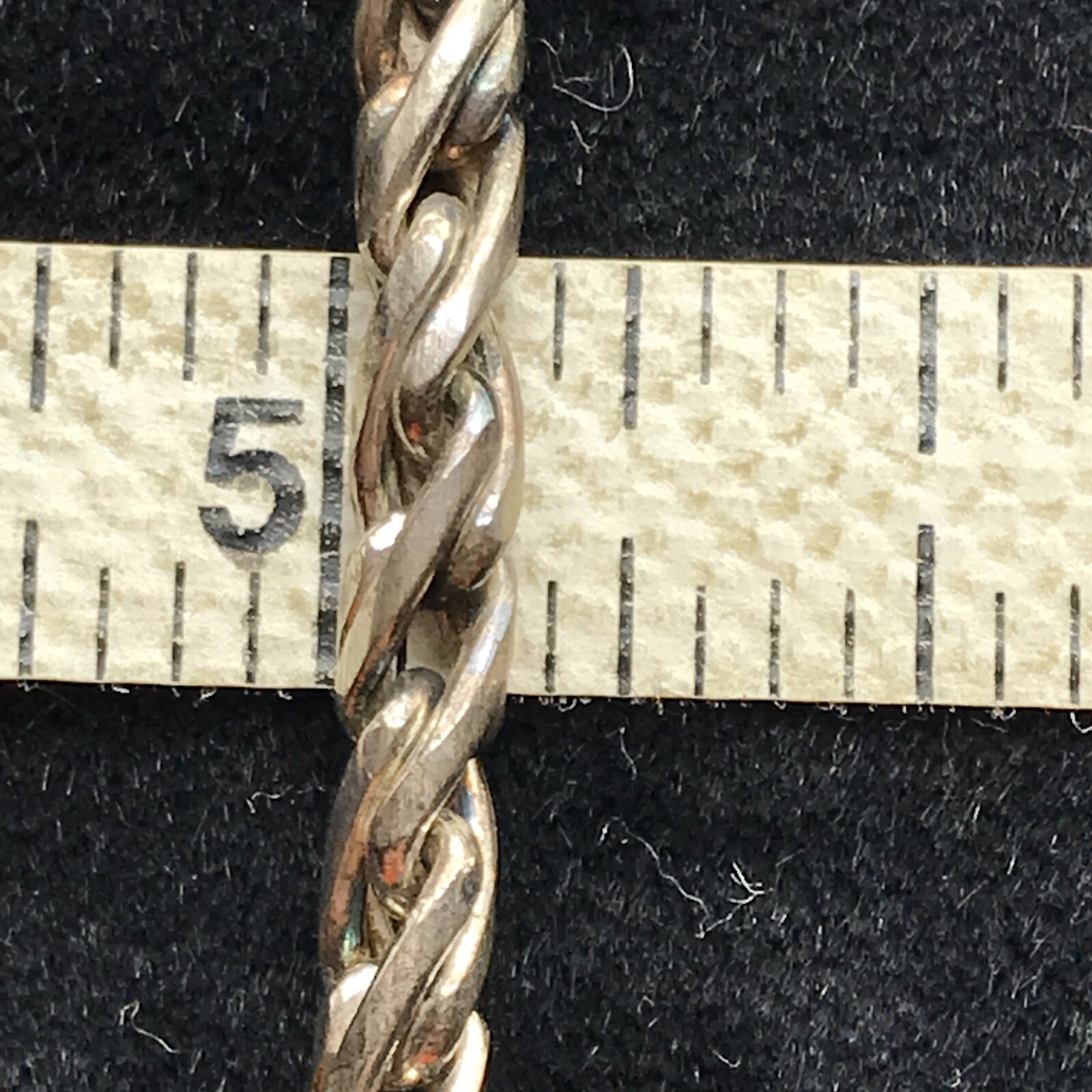 Vintage Sterling Silver Delicate Rope Chain Necklace 17-18″