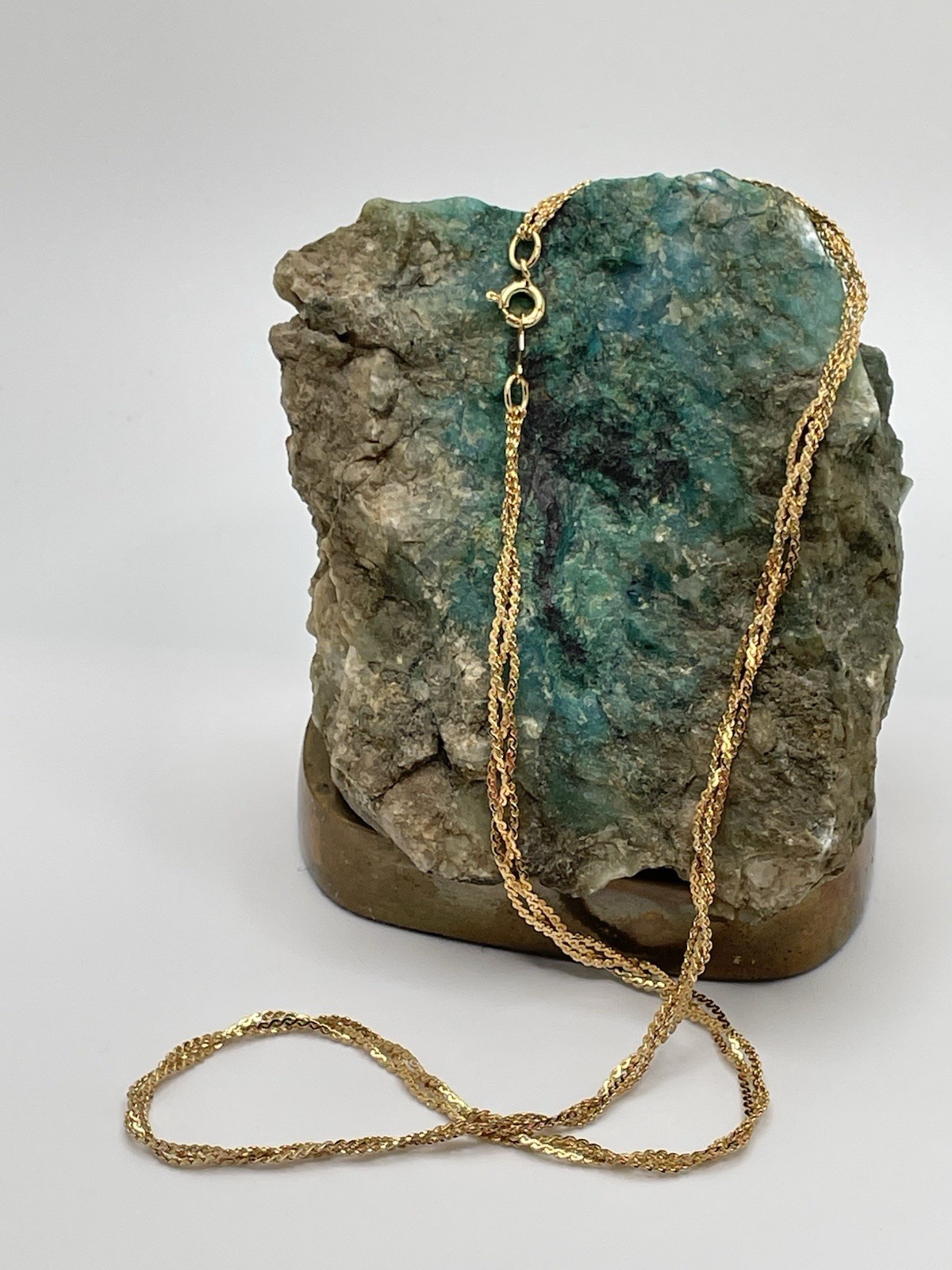 Signed 1/20 14K Gold Filled Mesh Braided Woven Twist Necklace Choker Vintage