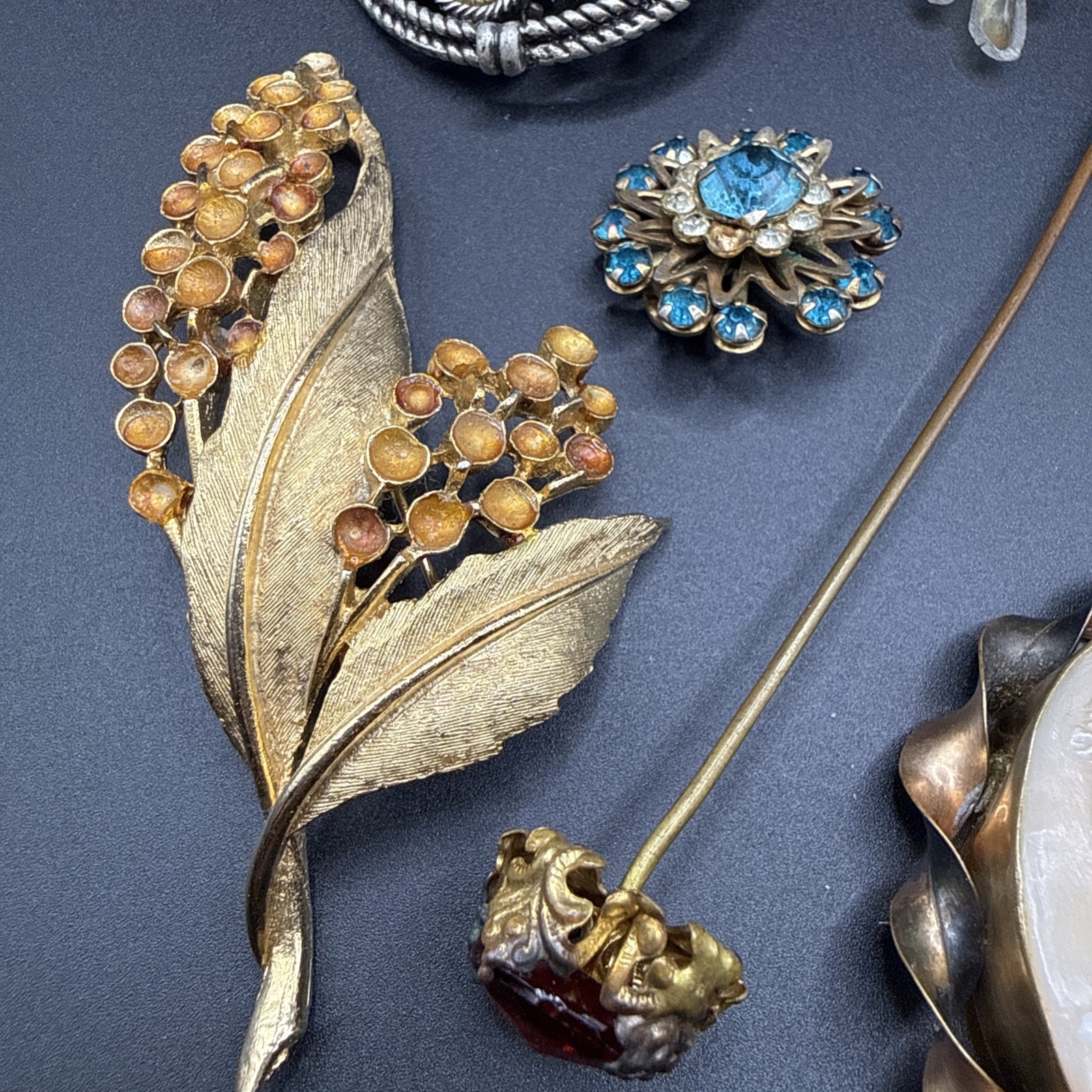 Vintage Brooch Lot For Repair Coro Unsigned Antique