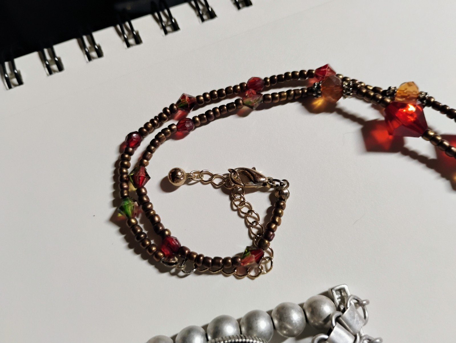 Stunning 23″ Czech Glass? Handmade Vintage Necklace & Matching Art Nouveau…