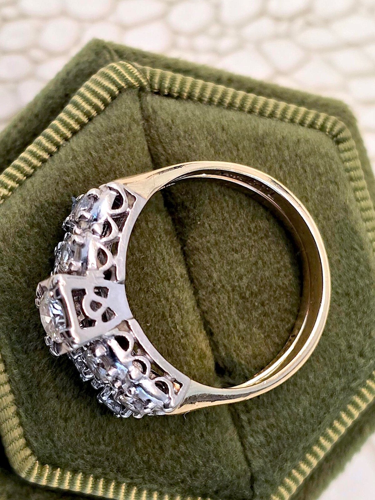 Rare Vintage “Unused” Diamond Ring Set (Approximations) about 1 ct. Size 7.5