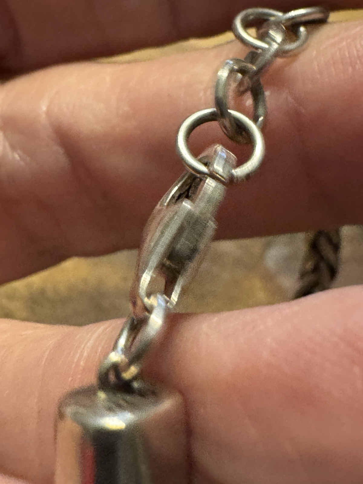 Paz Israel Bracelet Ring 925 Sterling Silver Rose Wheat Chain Set Size 6 Ring