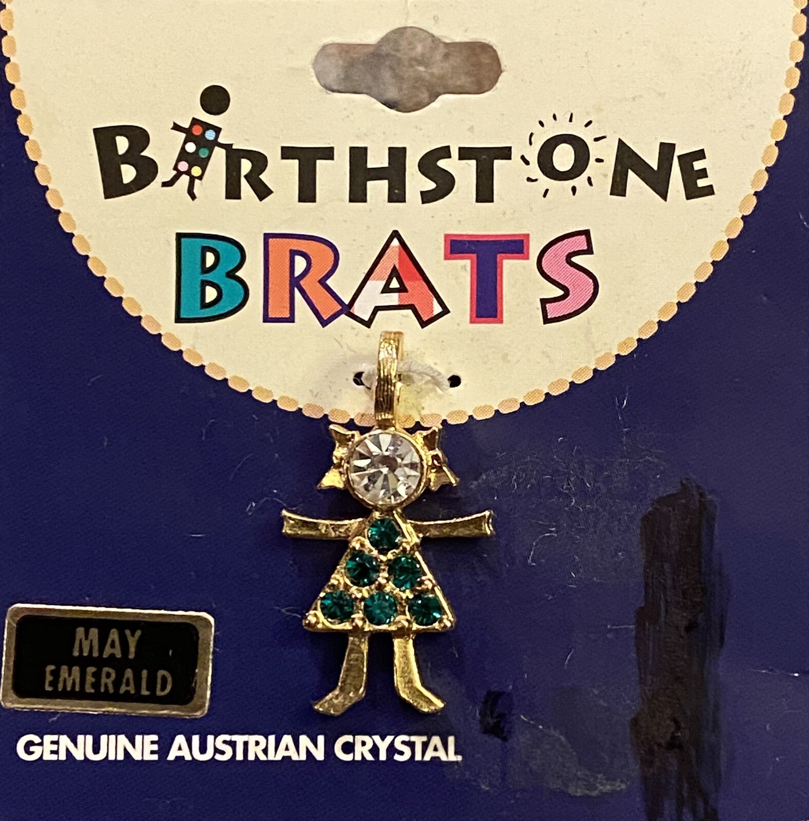 Vintage Birthstones Brats May Emerald Austrian Crystal