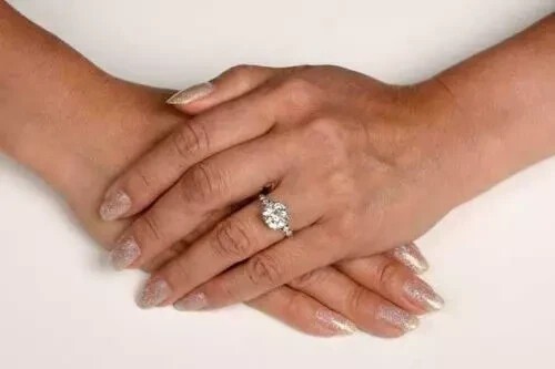 Antique 4CT Cushion Cut Lab Created Diamond Vintage Style Ring 14K White Gold FN