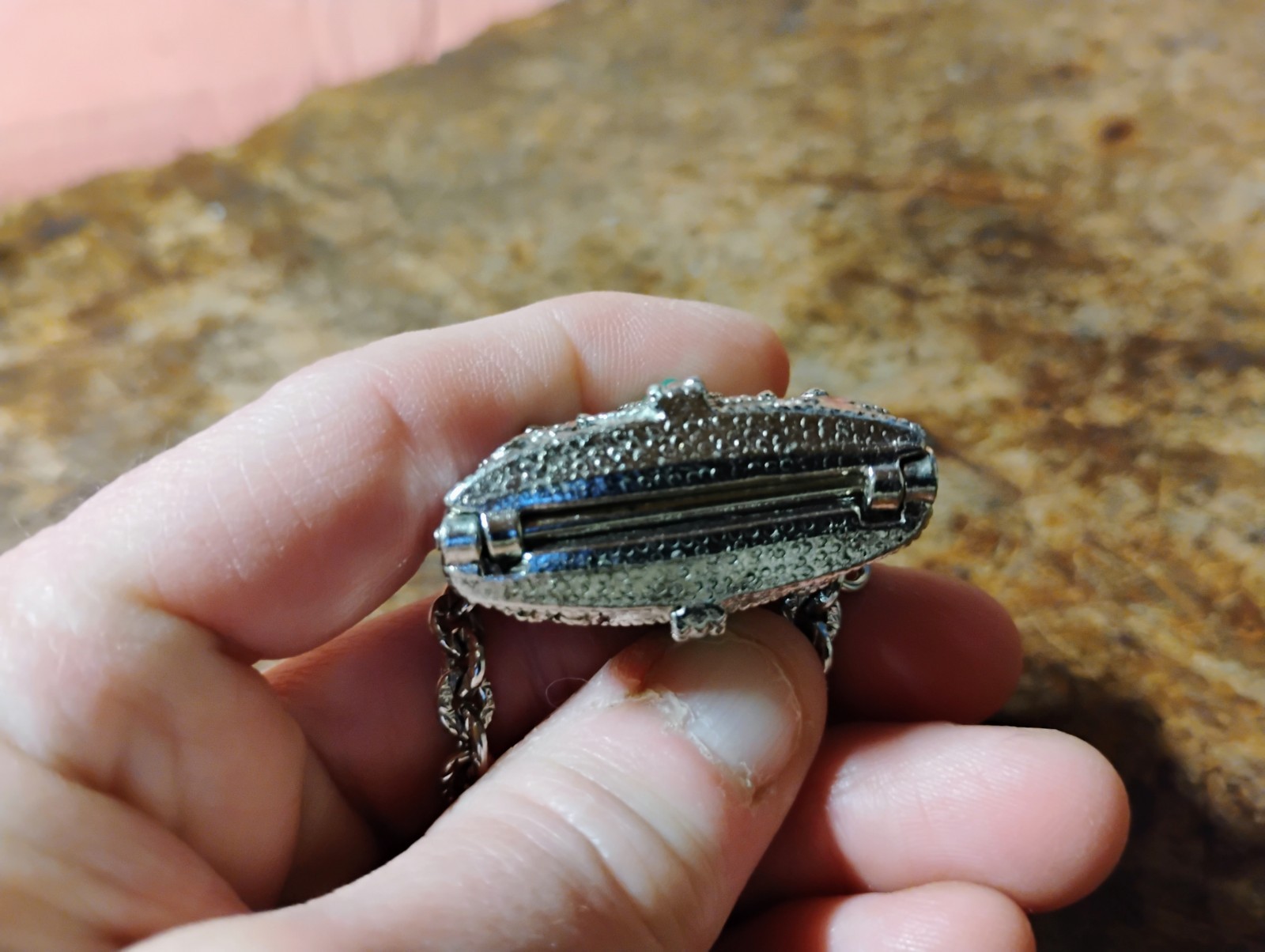 Unique Piece Silver Tone Filagree Coin Purse Not Sure If It’s A Pendant Or…