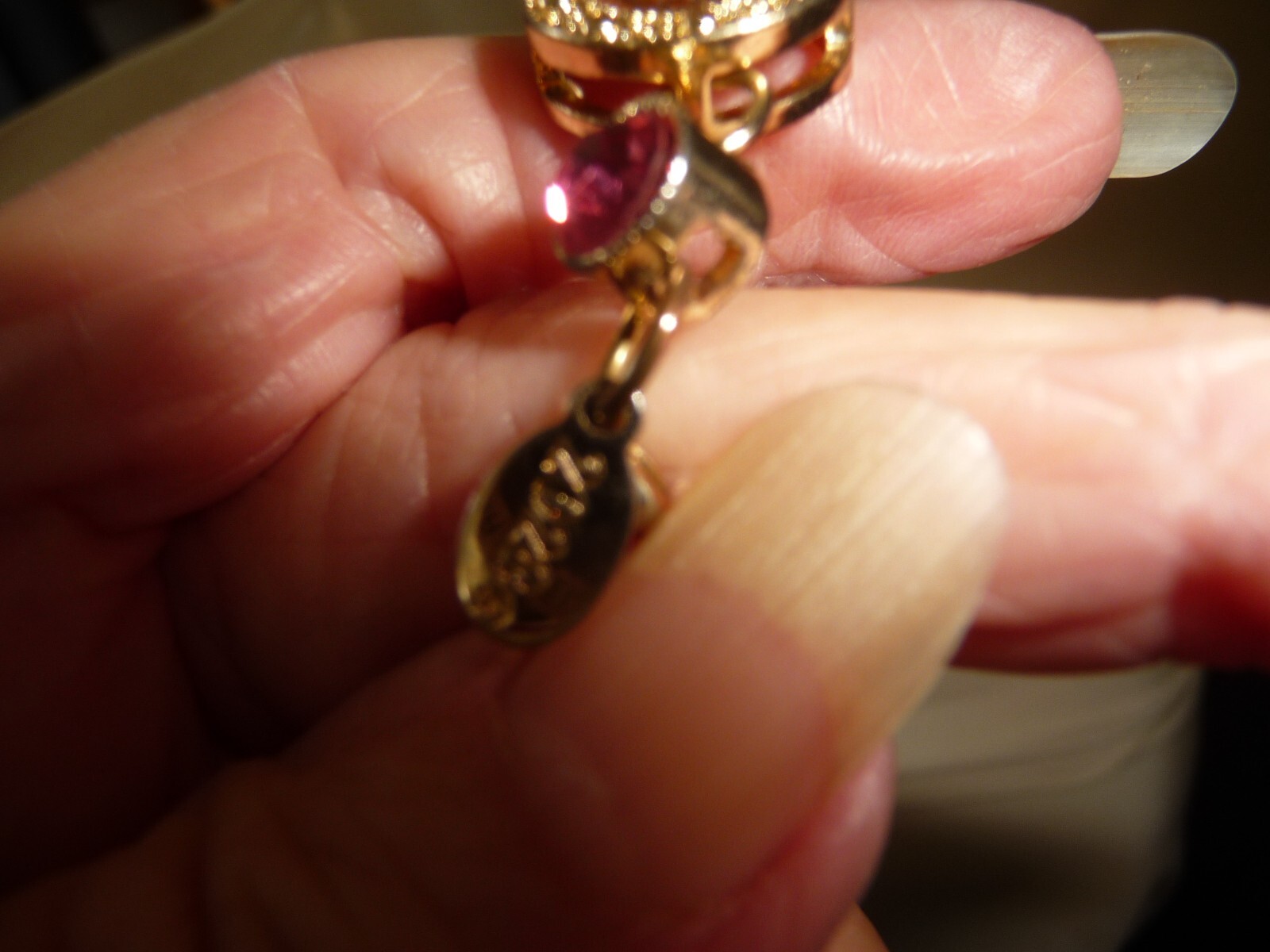 GOLD TONE w PINK RHINESTONES WRAP 6 1/2″ L x 3/4″W BRACELET #23/19A