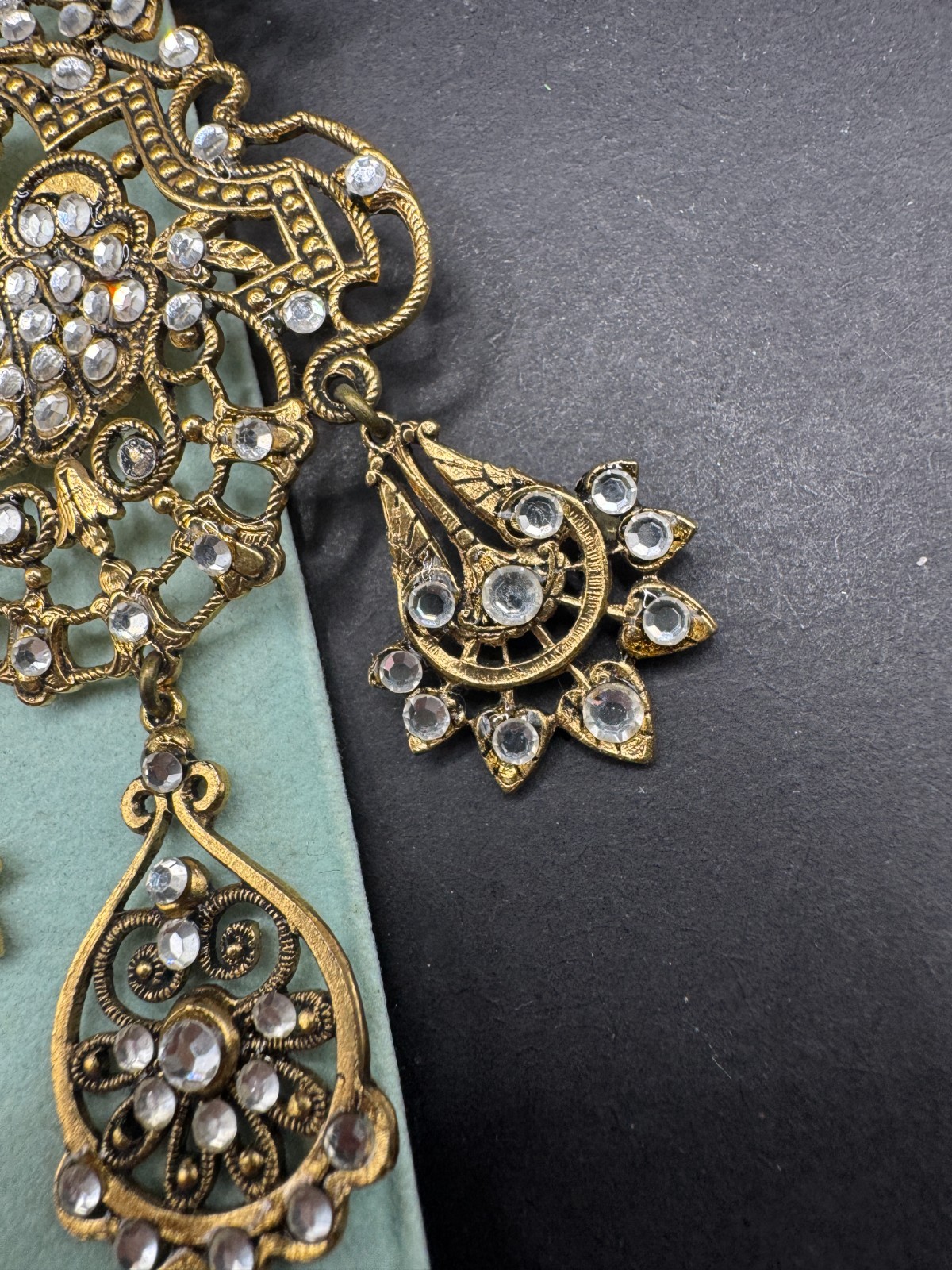 Réminiscence Paris Huge Clip On Earrings (Missing Stones)